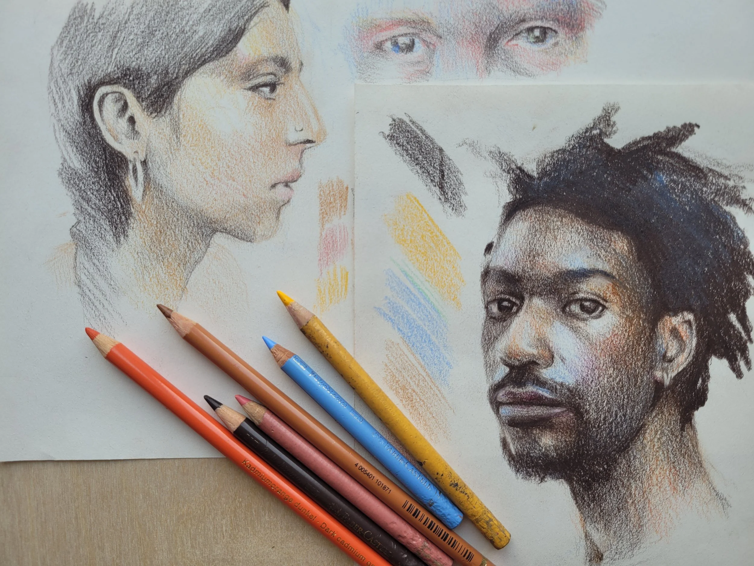 Dessin de portraits par Camille Holdermann