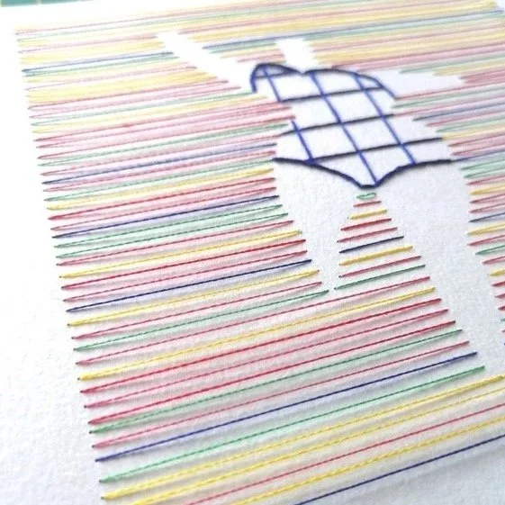 Broderie sur papier par Julie Dupont