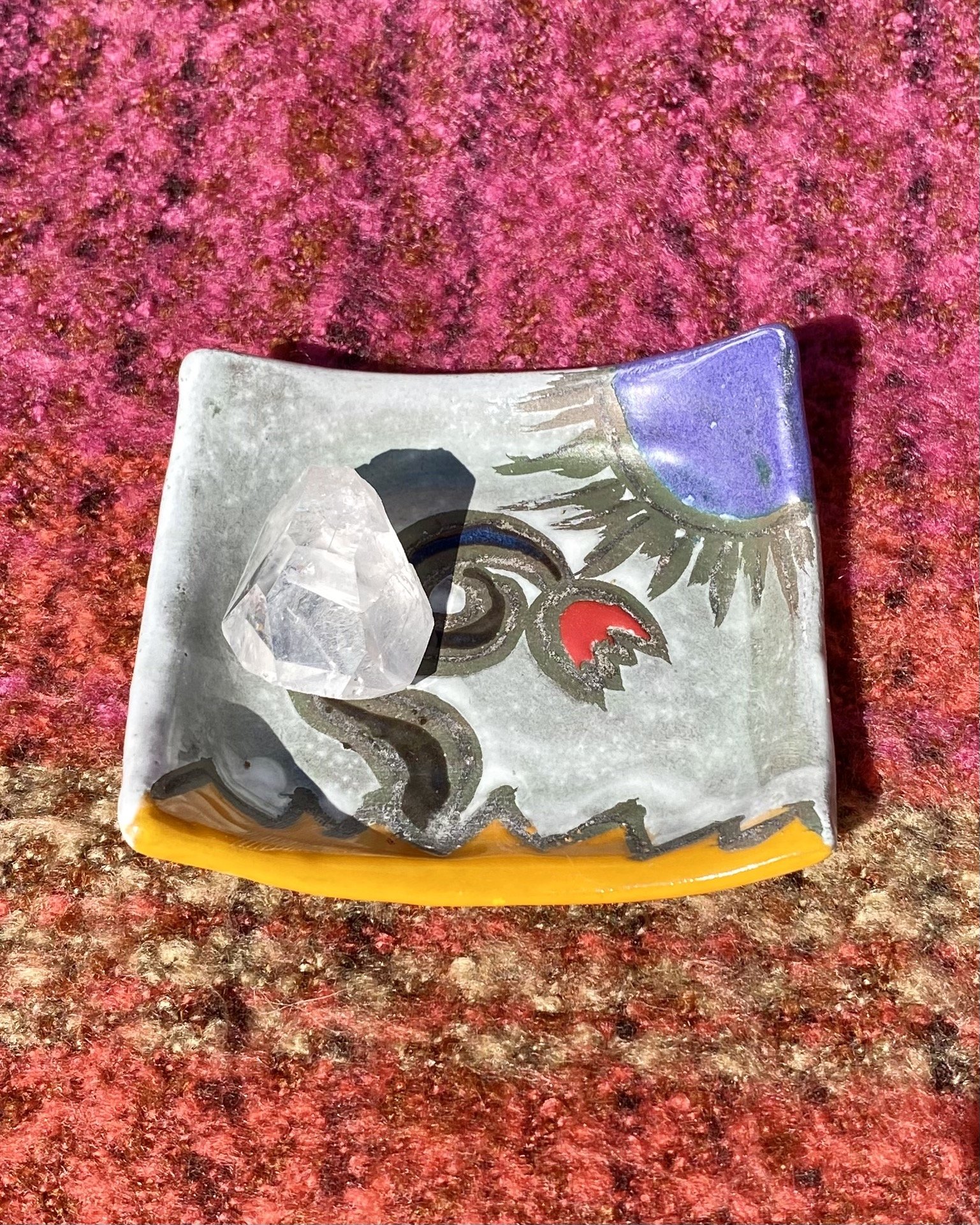 flaming tulip jewelry dish