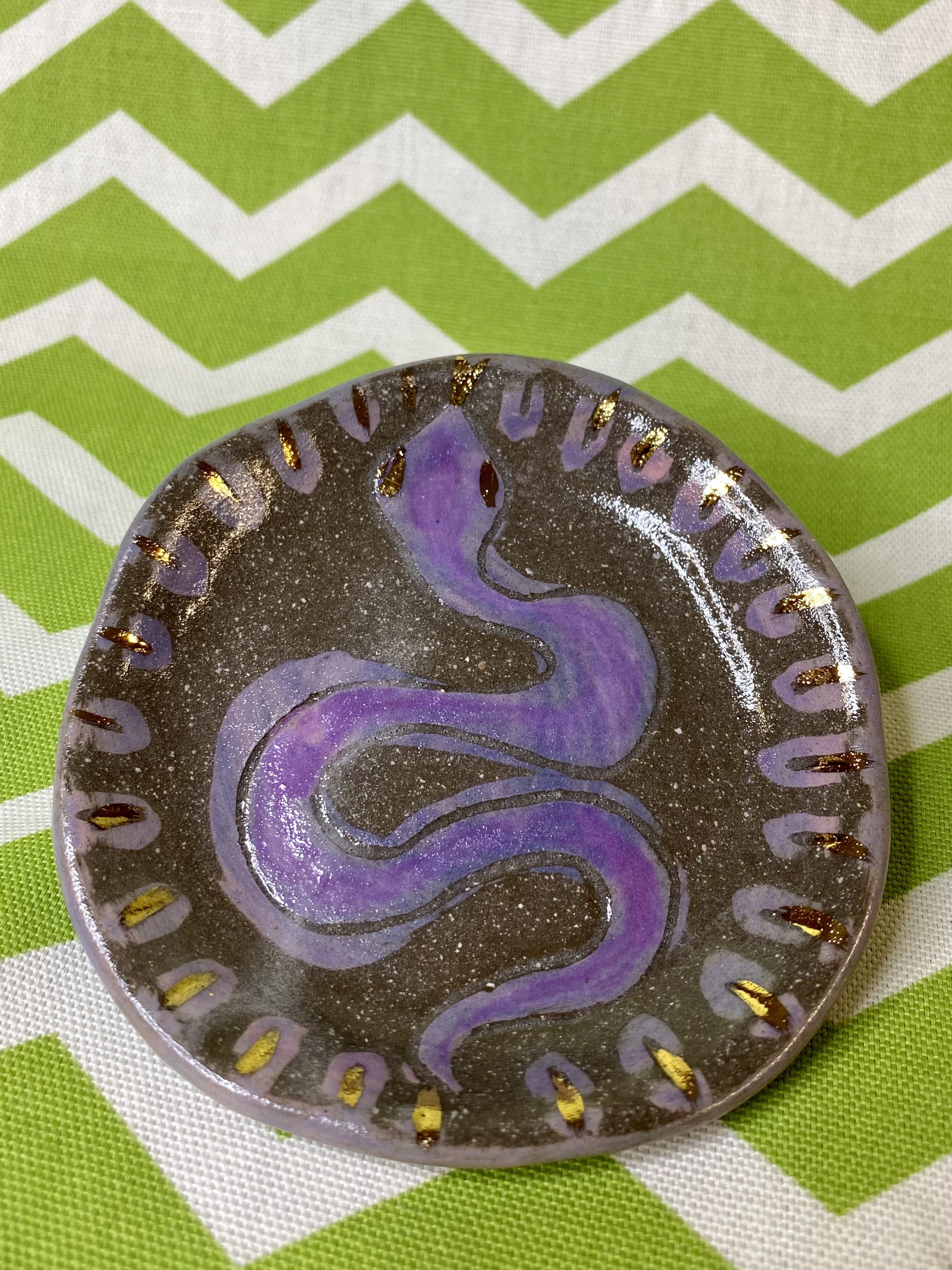 Gilded Snake Alter Dish
