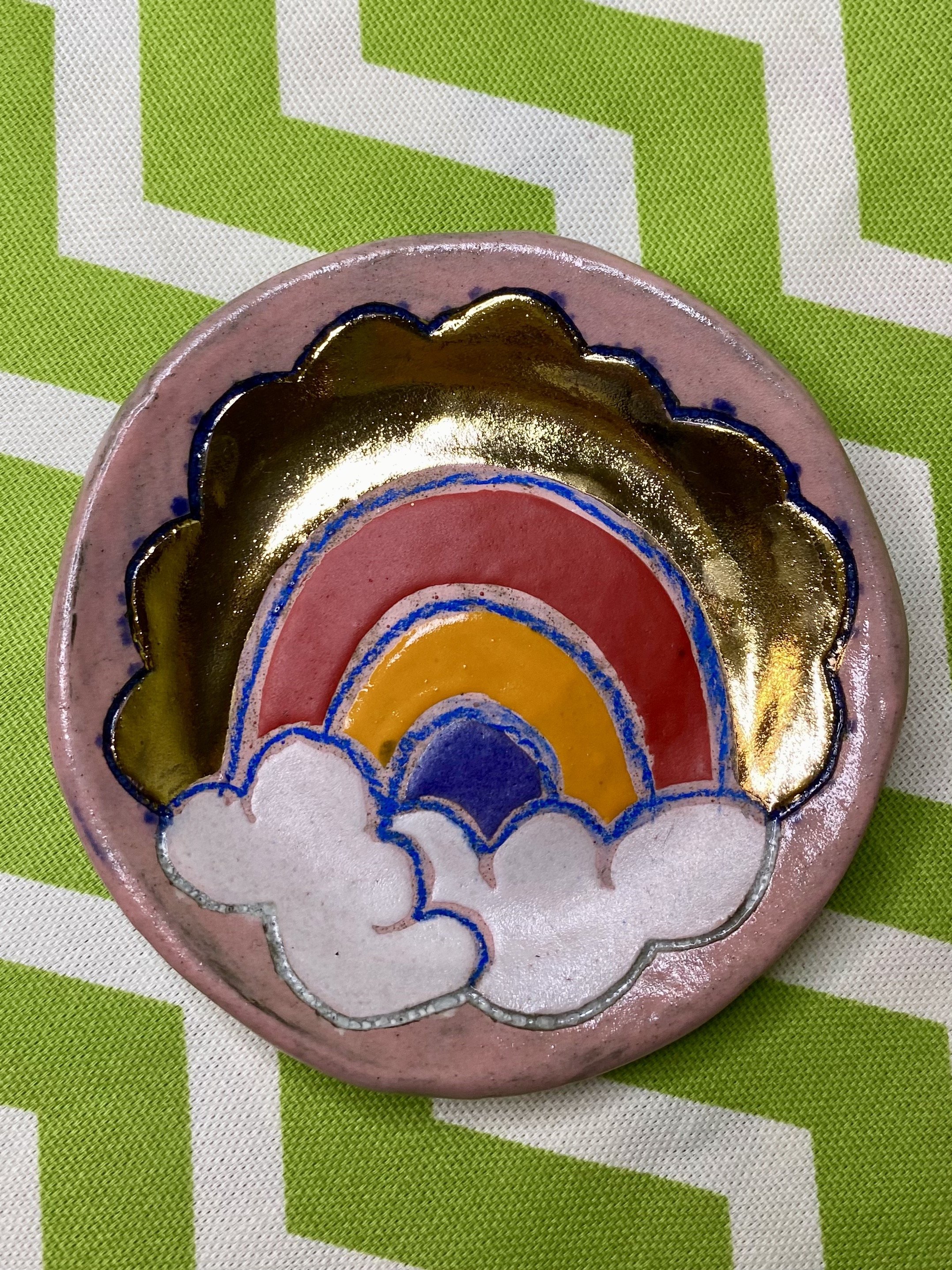 Gilded Cloud Rainbow Alter Dish