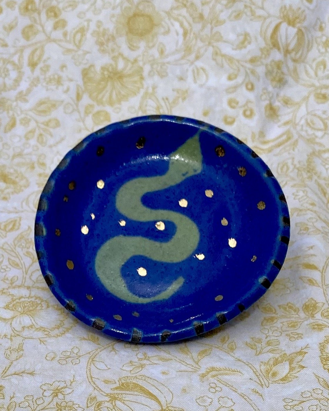 Gilded Alter Dish with Snake