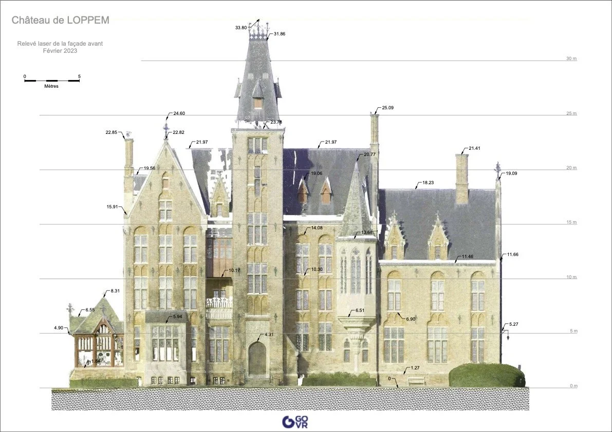 Scan 3D d'un château pour modélisation BIM Revit et plan DWG + visite