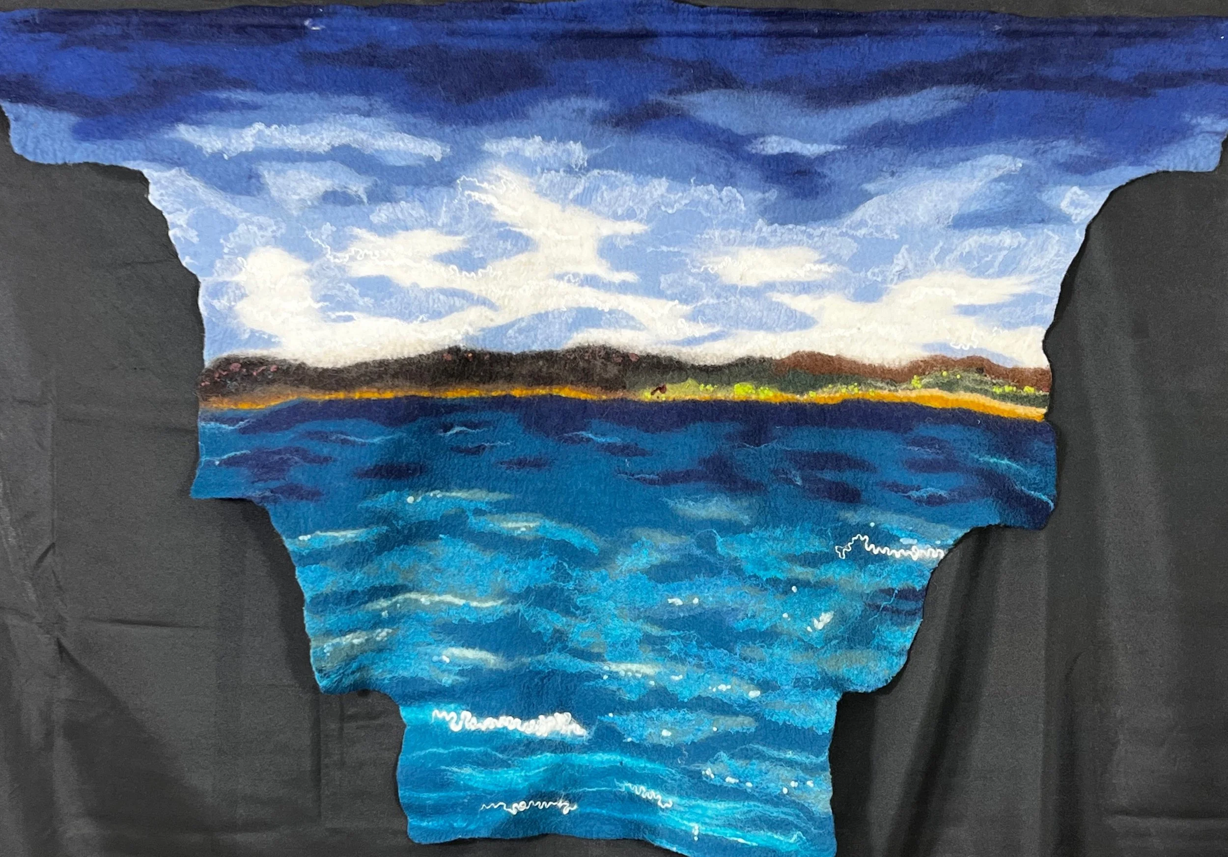 Nunofelted Landscape Series- Breaking Waves