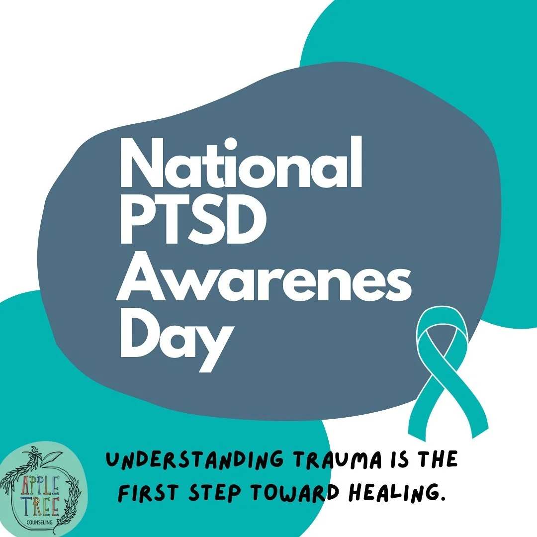 Today, on National PTSD Awareness Day, we honor the strength of trauma survivors and work to break the silence around invisible wounds. 💚 Healing is possible—and you don’t have to do it alone.
At Apple Tree Counseling, we’re here t