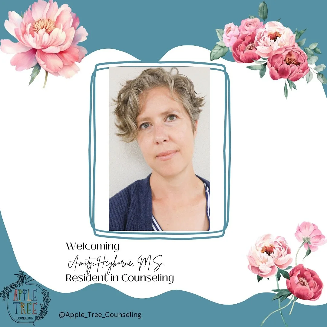Meet our new Resident in Counseling, Amity. She is brand new to Apple Tree Counseling but brings a wealth of knowledge working with a variety ages and backgrounds. She comes from a small town in Arizona but grew her wings.
You can get the pleasure of