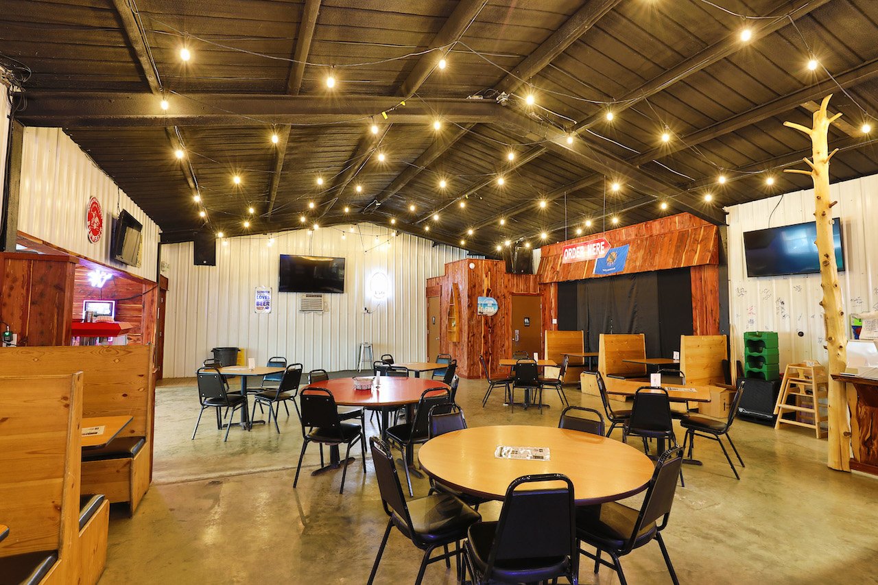 Indoor table restaurant seating 