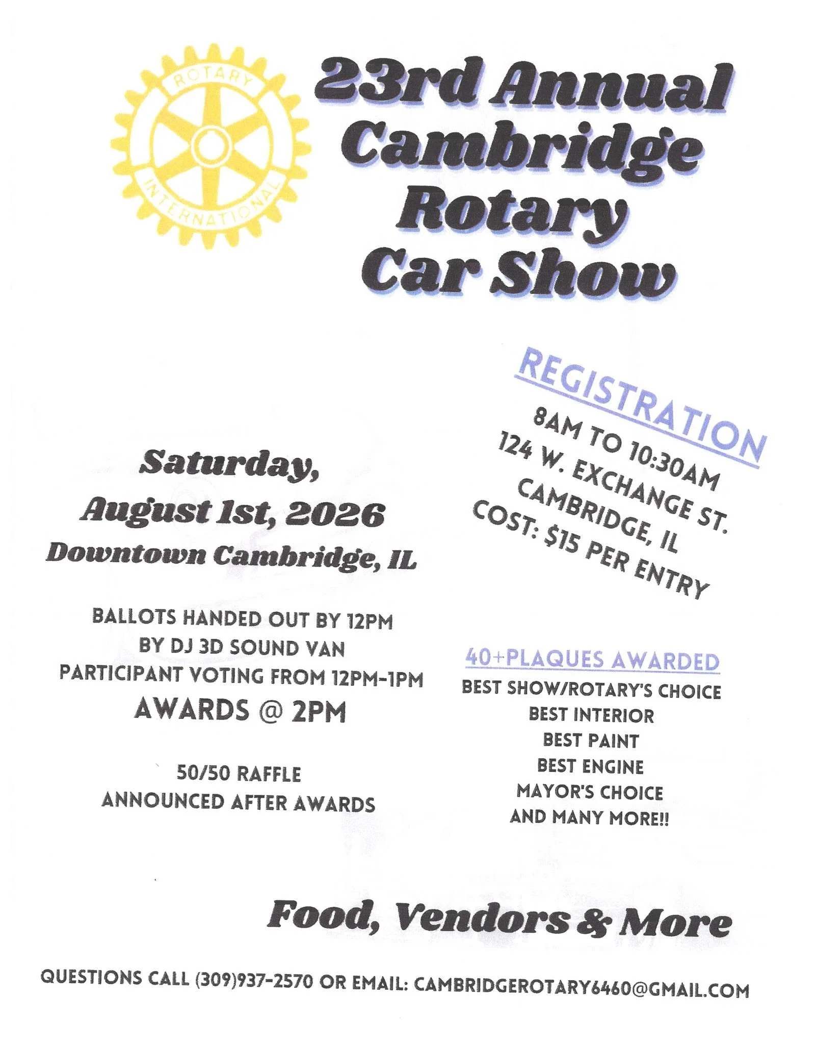 Cambridge Rotary Car Show