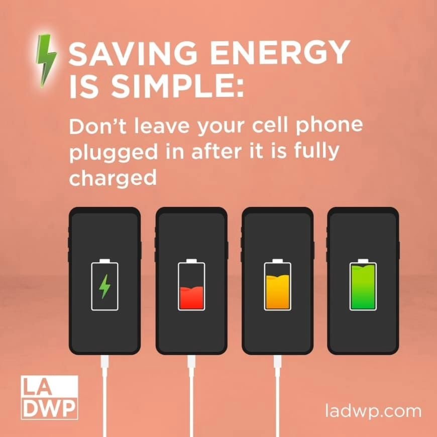Make sure to unplug your wires that are not in use to save energy!

#SaveEnergy #ladwp