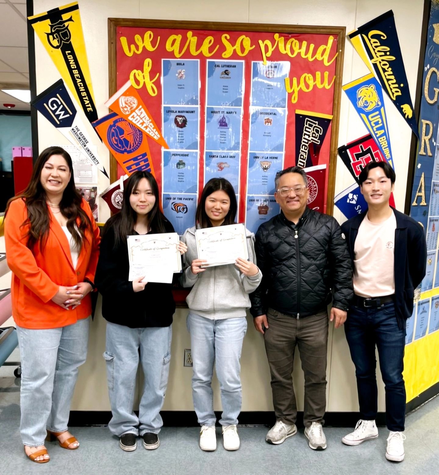 Congratulations to Esther Lee and Lauren Yoon from Rise Kohyang High School for receiving scholarships! We awarded these scholarships for their academic excellence in school. They are both graduating seniors this year and have received acceptance to 
