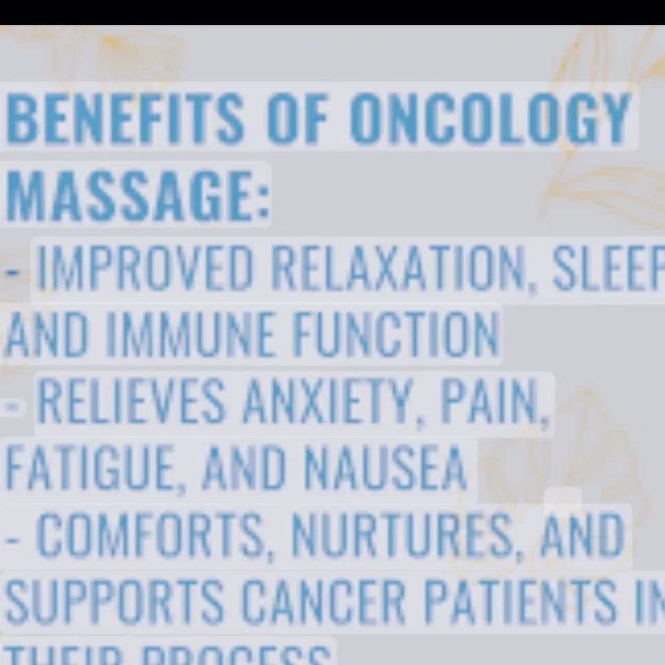 Oncology massage.
Now available, special price for the next 2months! 
&pound;30 for a full body massage. Just a little time out at a challenging time.
One to one, full consultation and all medical situations would be discussed along with clients' own