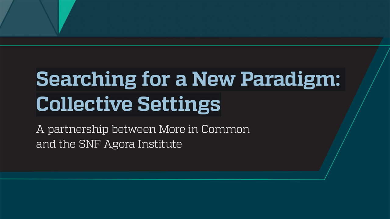 Searching for a New Paradigm: Collective Settings