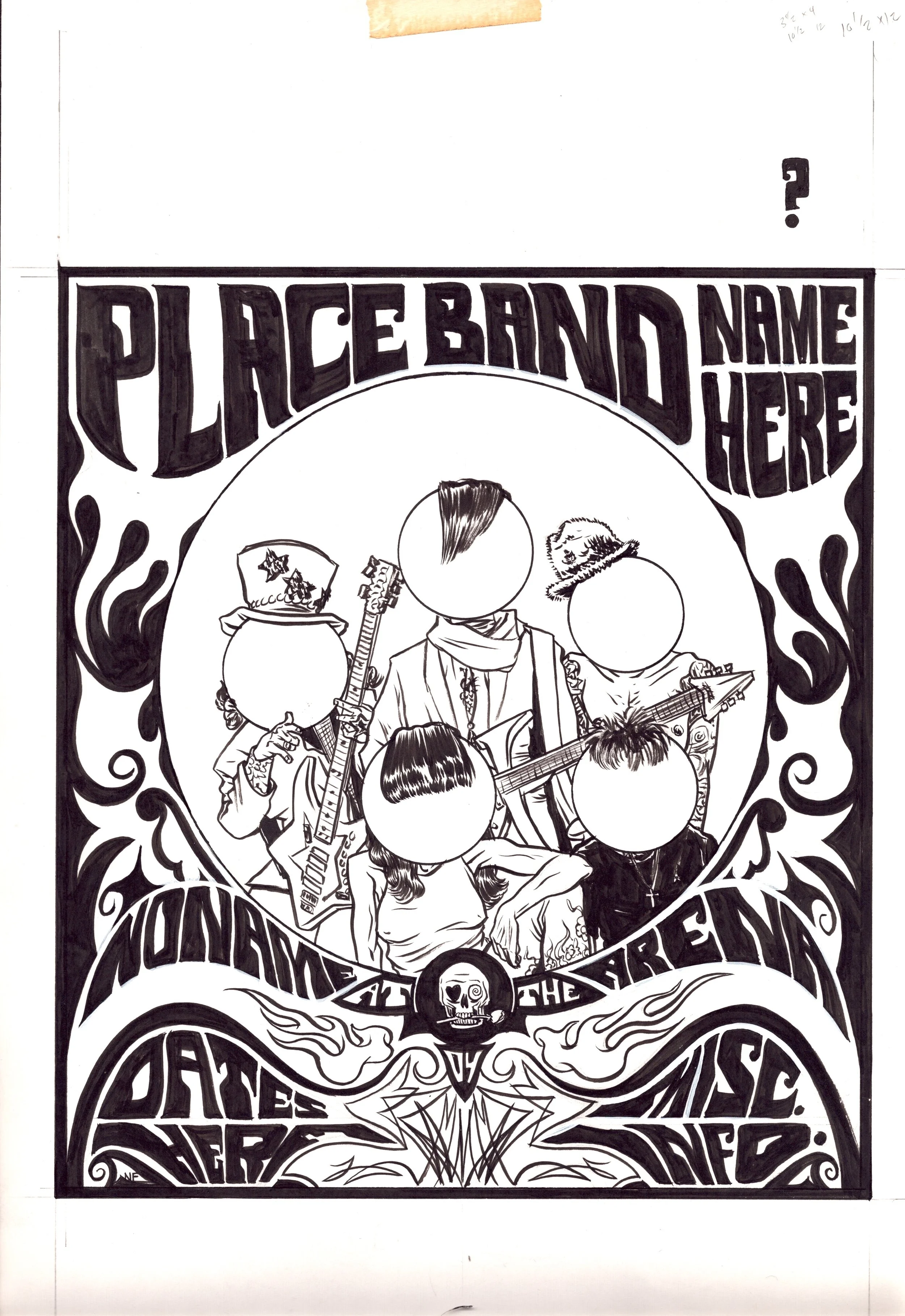 Image of Spin Magazine - unknown band poster illo