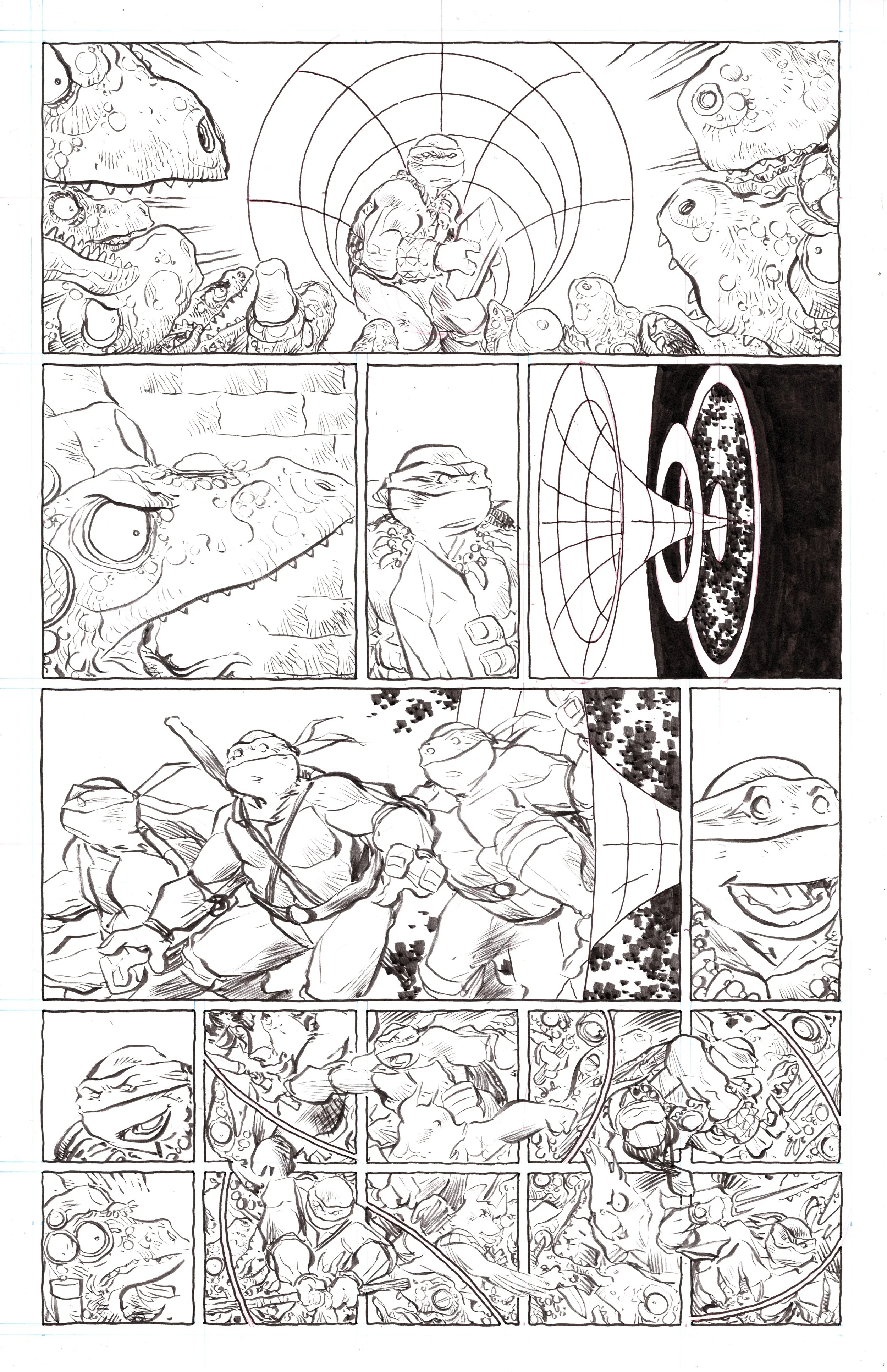 Image of Teenage Mutant Ninja Turtles: Black, White, & Green #1, Page 7