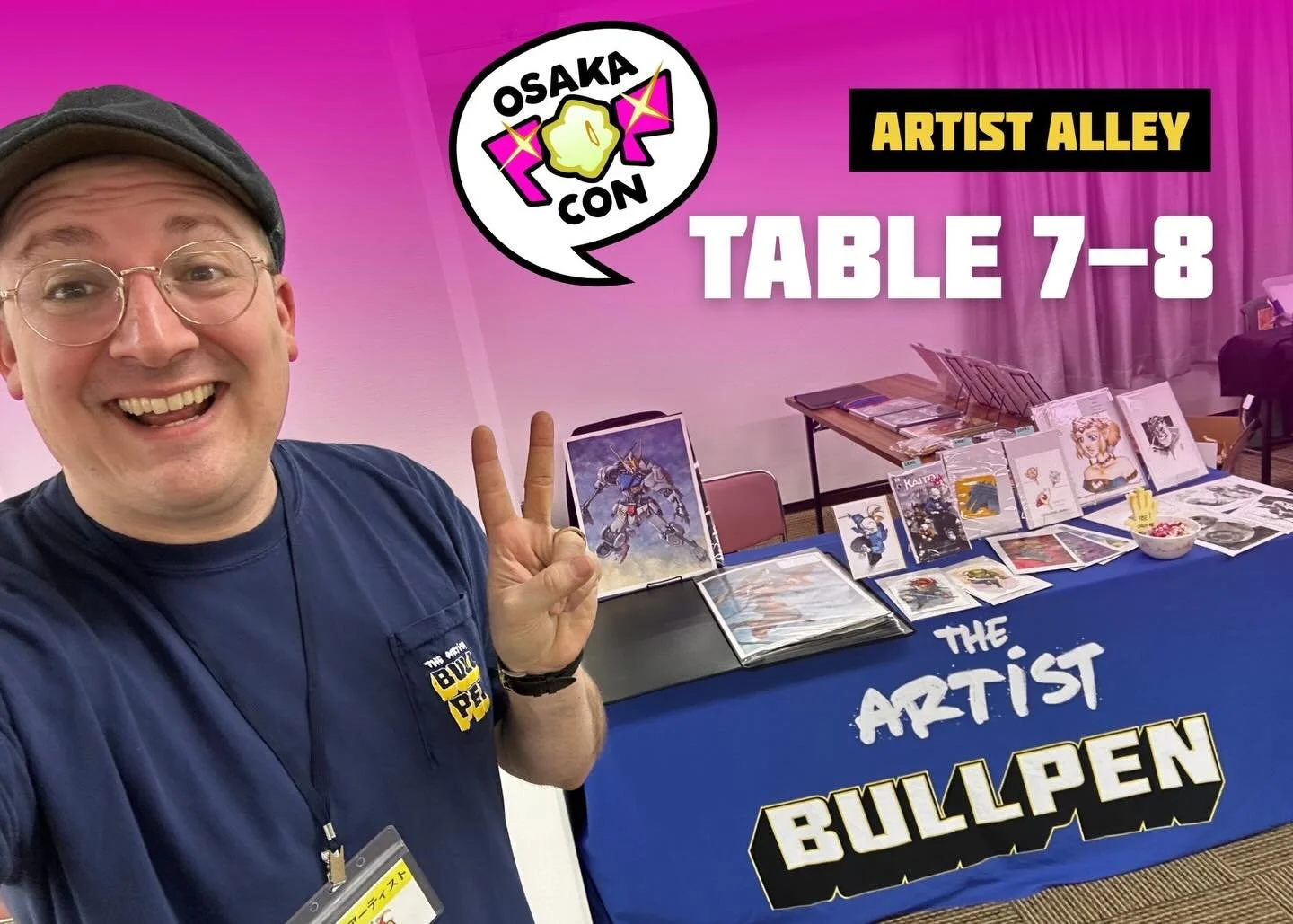 We&rsquo;re all set up for @osaka_pop_culture_convention, come say hi!