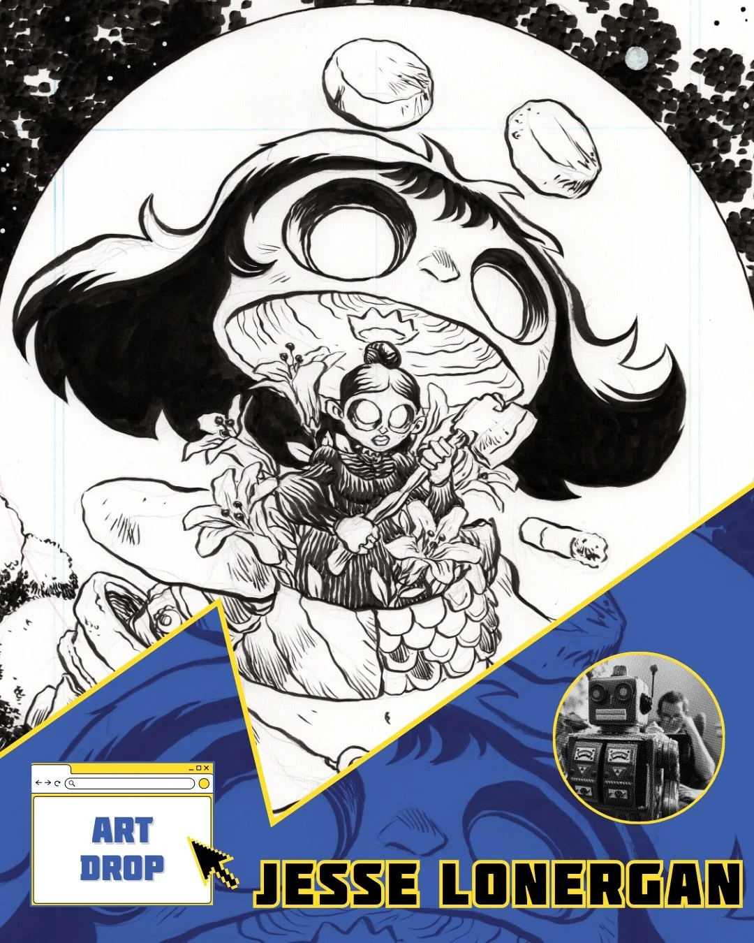 Now available: recent interiors and covers by @jesse.lonergan from his work on Godzilla from @idwpublishing and his current series with @artofmm from @darkhorsecomics , Miss Truesdale and The Rise of Man. Head to his shop now (link in bio) to check o