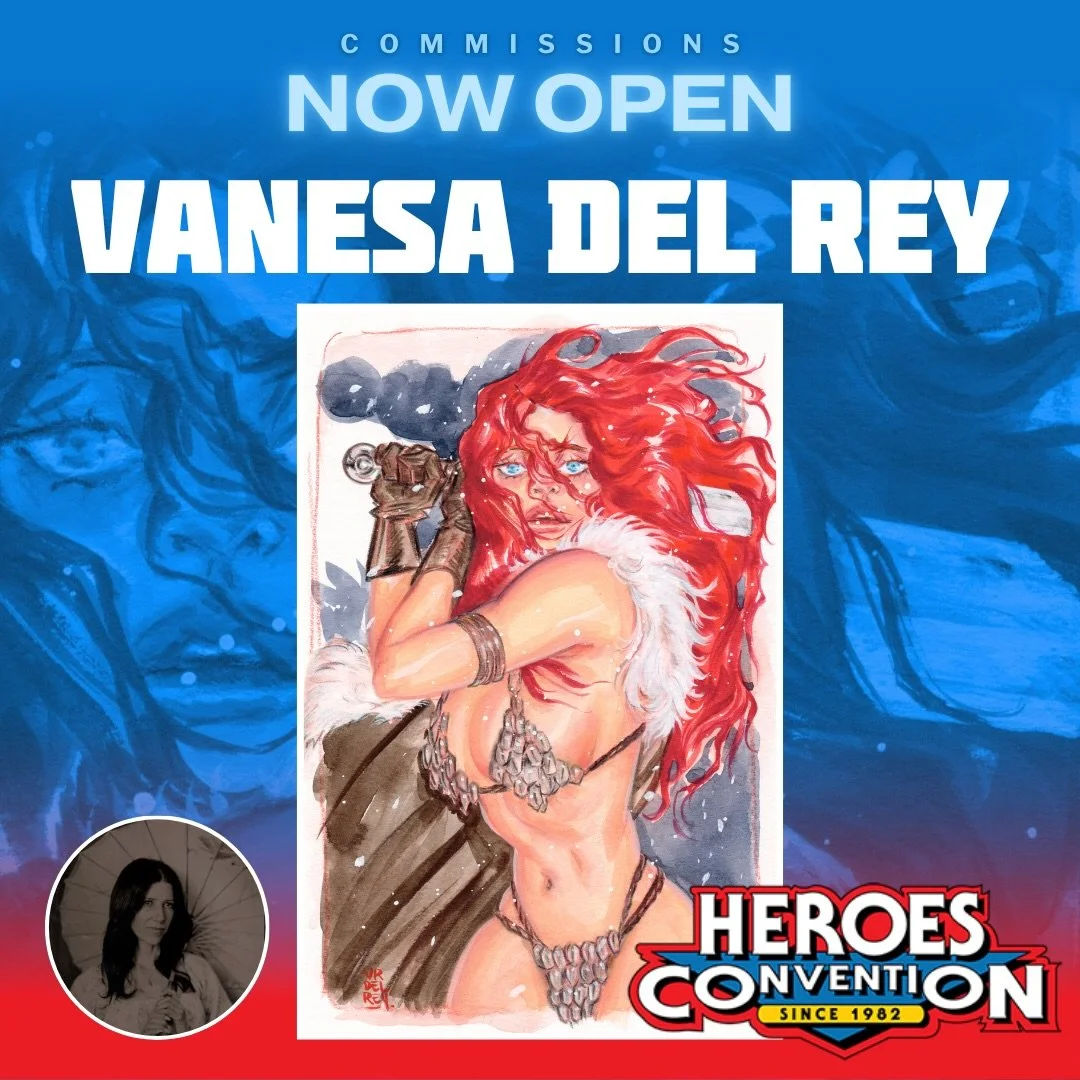 Wrapping up our first wave of artists attending @heroesonline 💪 @vrdelrey is back with an incredible lineup of commissions, and that&rsquo;s just the beginning! If you missed our newsletter and latest updates, don&rsquo;t worry 😎 We&rsquo;ll be rev