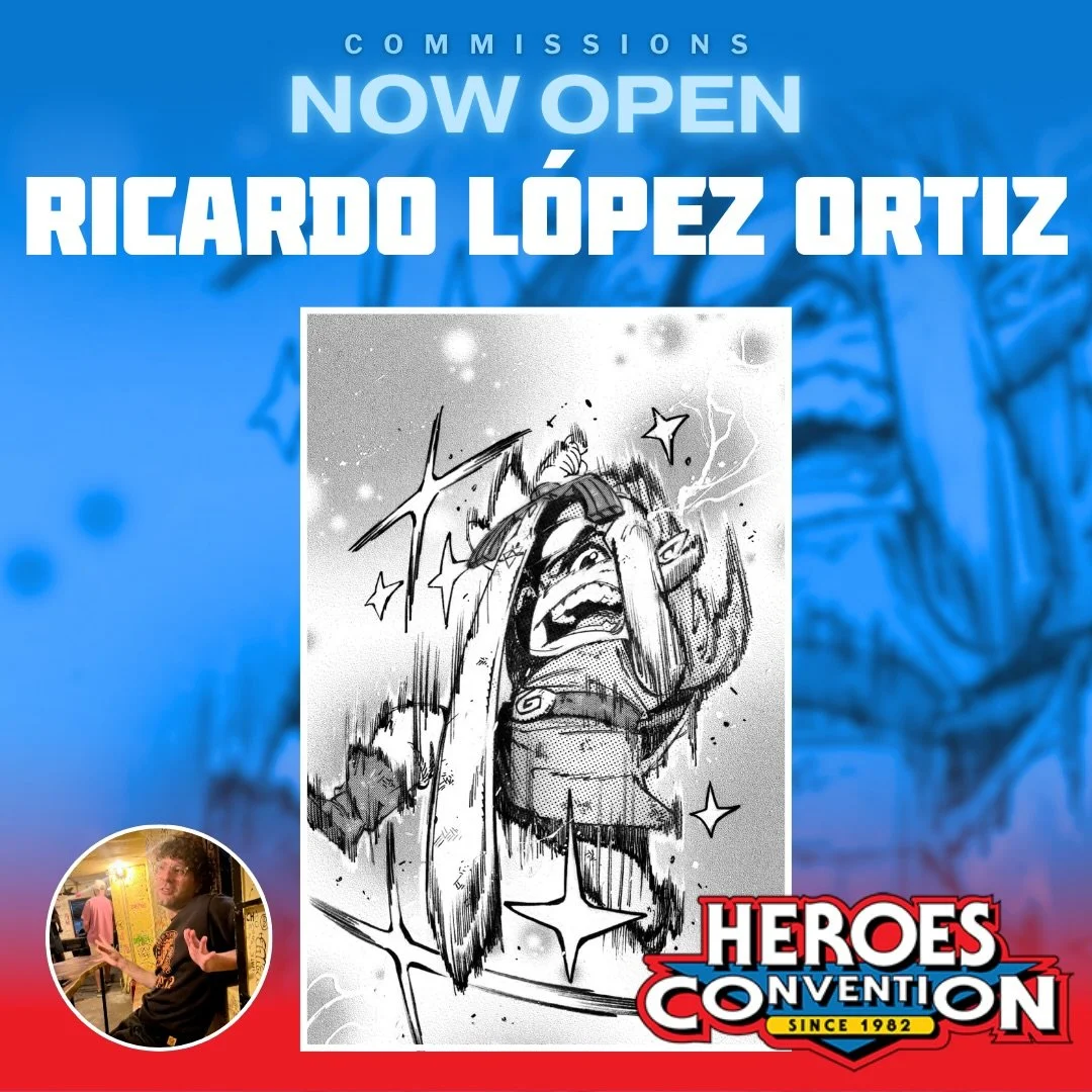 @rlopezortiz taking commissions for his upcoming appearance with us @heroesonline next month, and he&rsquo;s always knocking them out of the park. The examples are from NYCC last year. Now&rsquo;s a great time to score one of these awesome creations 
