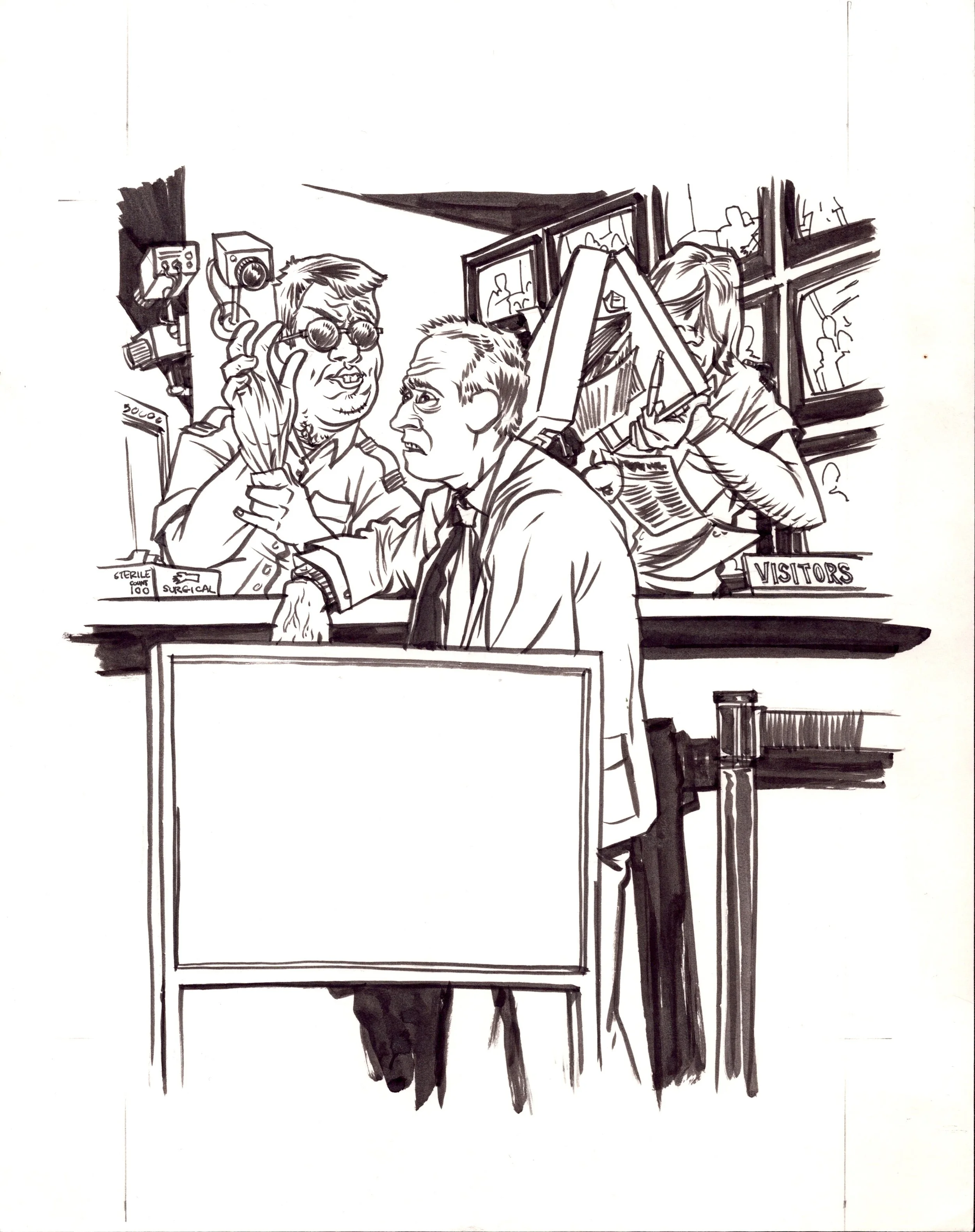 Image of Editorial Illustration on security checkpoint