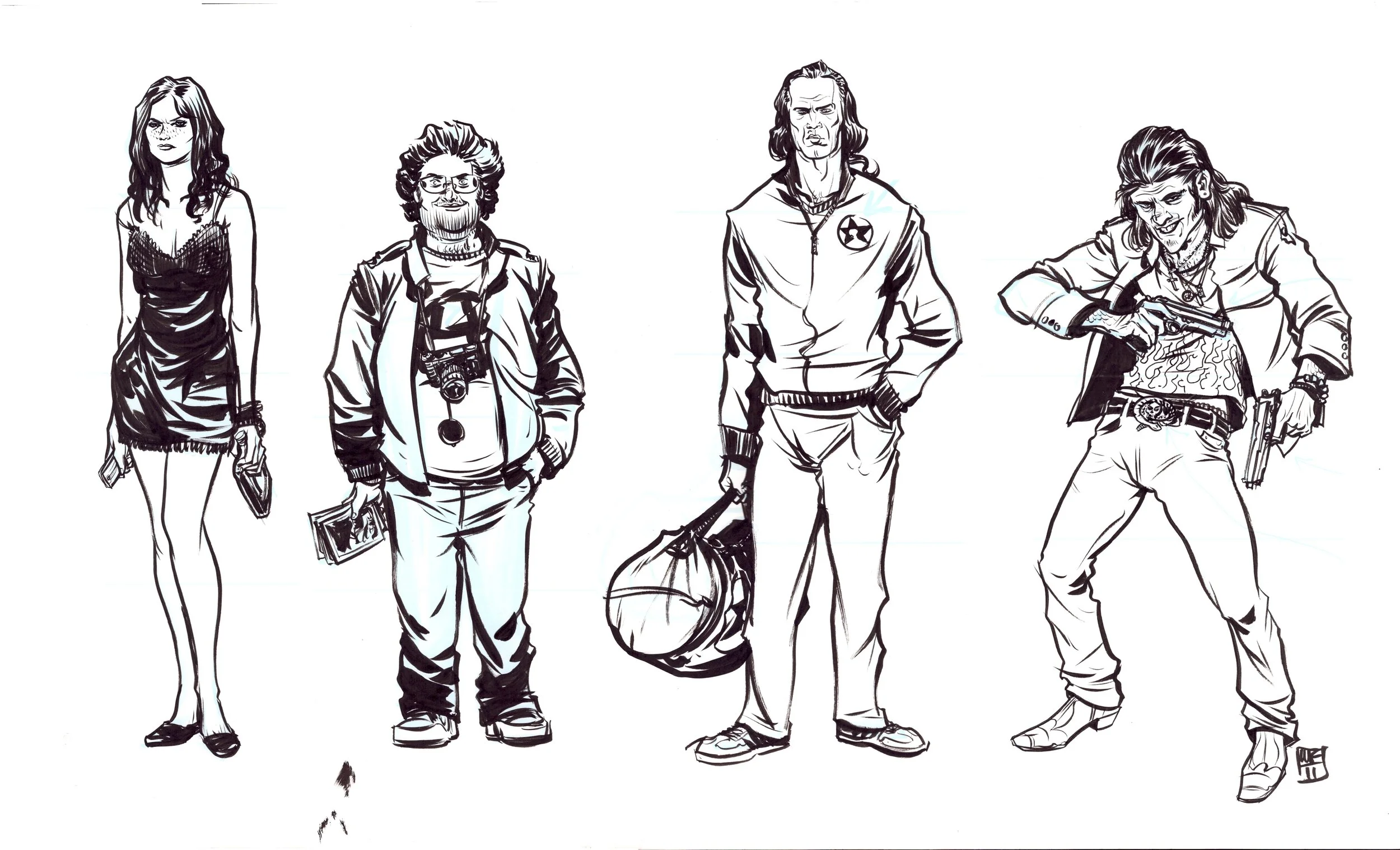 BLUE ESTATE, IMAGE COMICS - CHARACTER LINEUP Comic Art