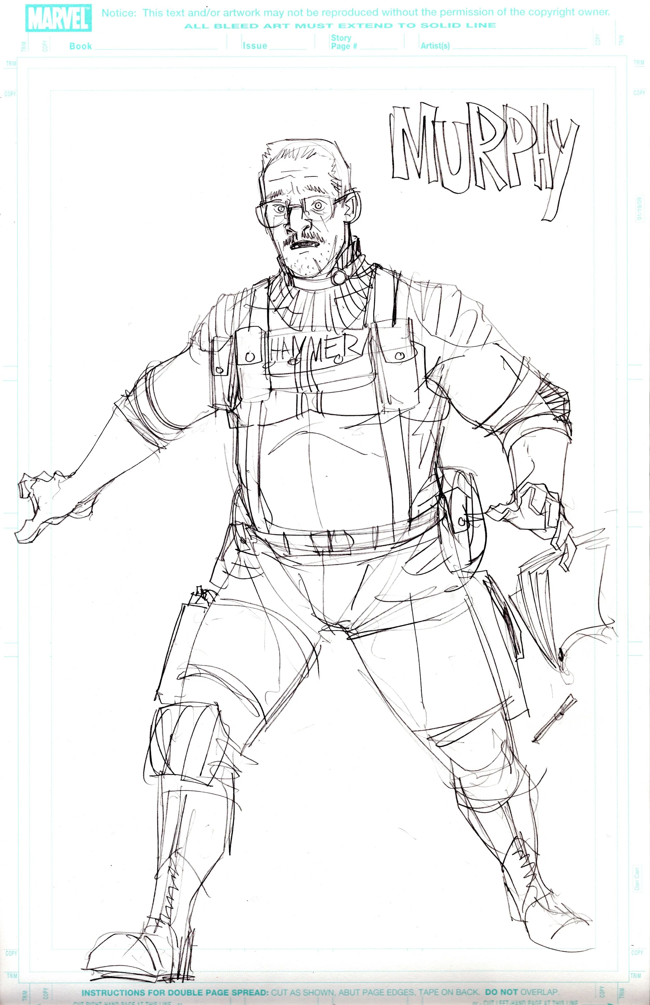 Image of Murphy, Character Sketch - Dark Reign: Zodiac, Marvel