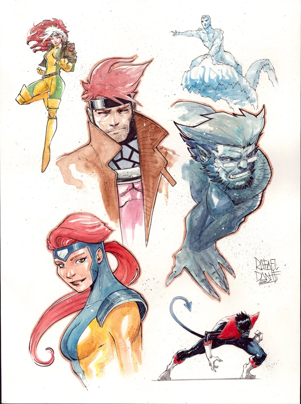X-MEN TEAM PORTRAIT Comic Art