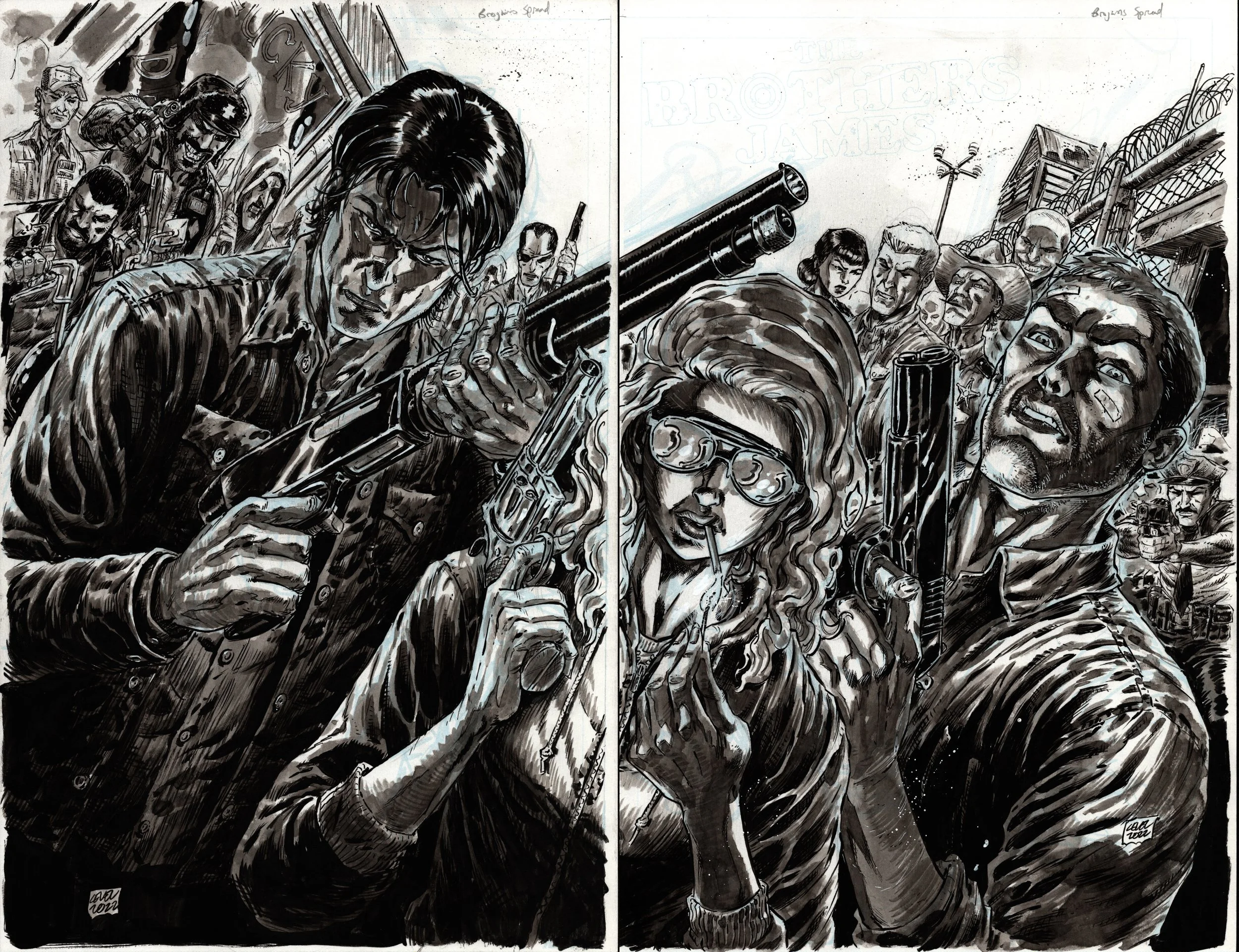 The Brothers James Promo Art Spread