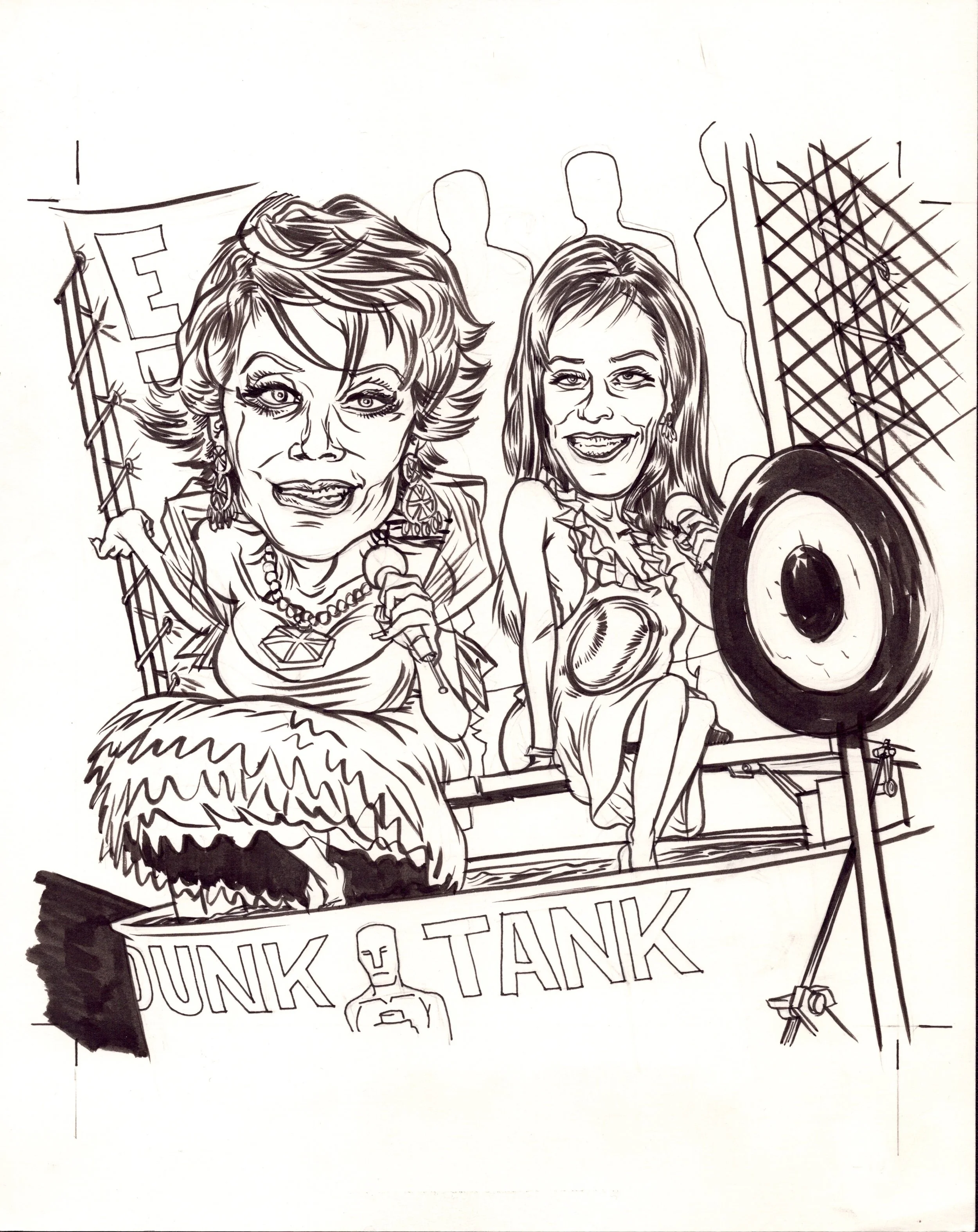 Image of Joan Rivers & Daughter / Oscars Illustration for unknown publication