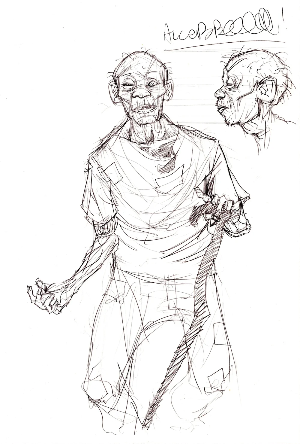 ALCEBE, CHARACTER SKETCH - PIGEONS FROM HELL Comic Art