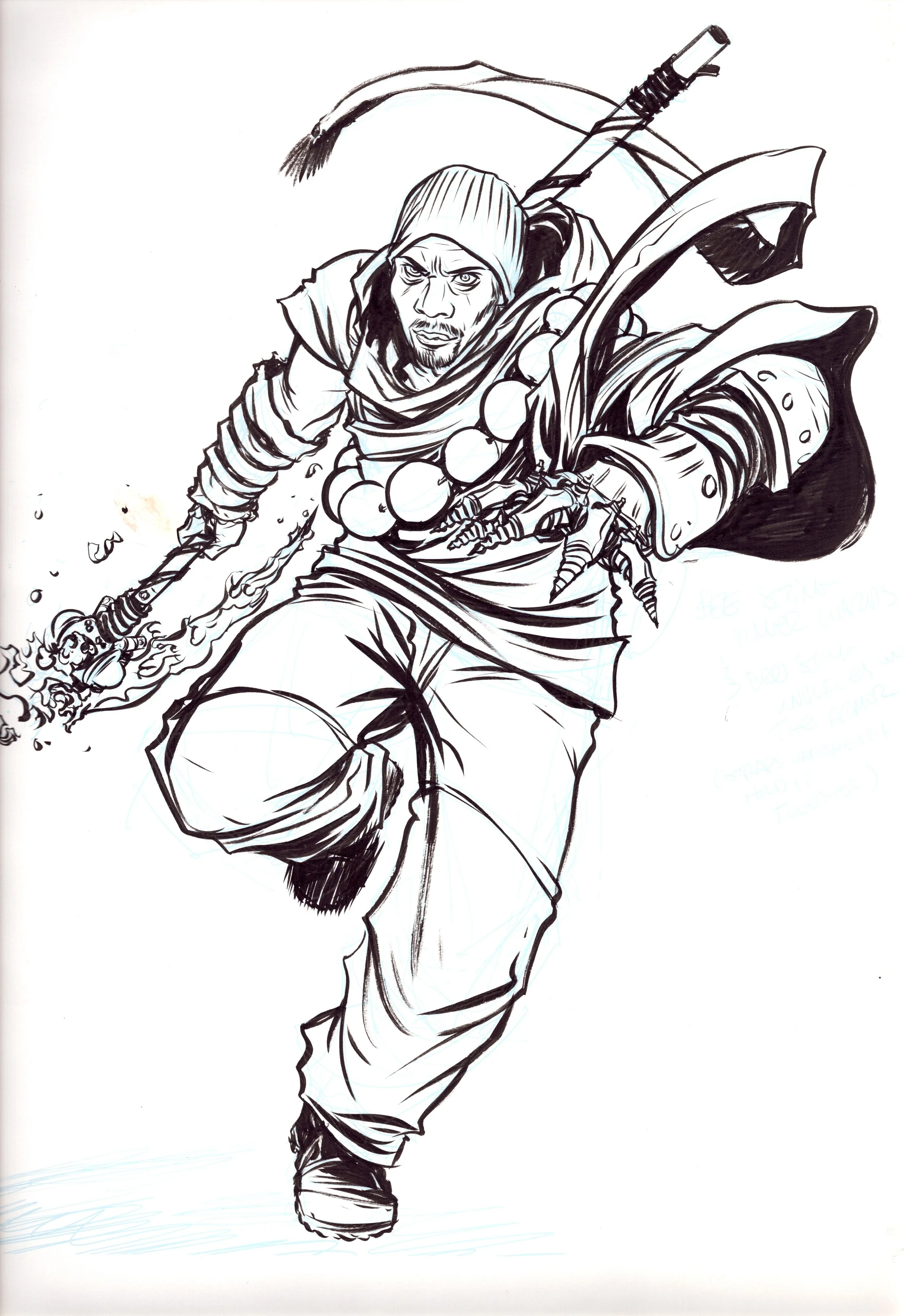 Image of WuTang RZA character concept design