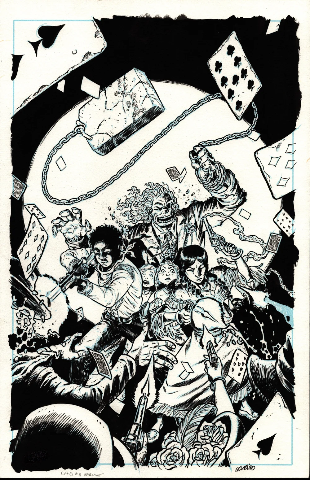 CHAINED TO THE GRAVE #3 COVER VARIANT Comic Art