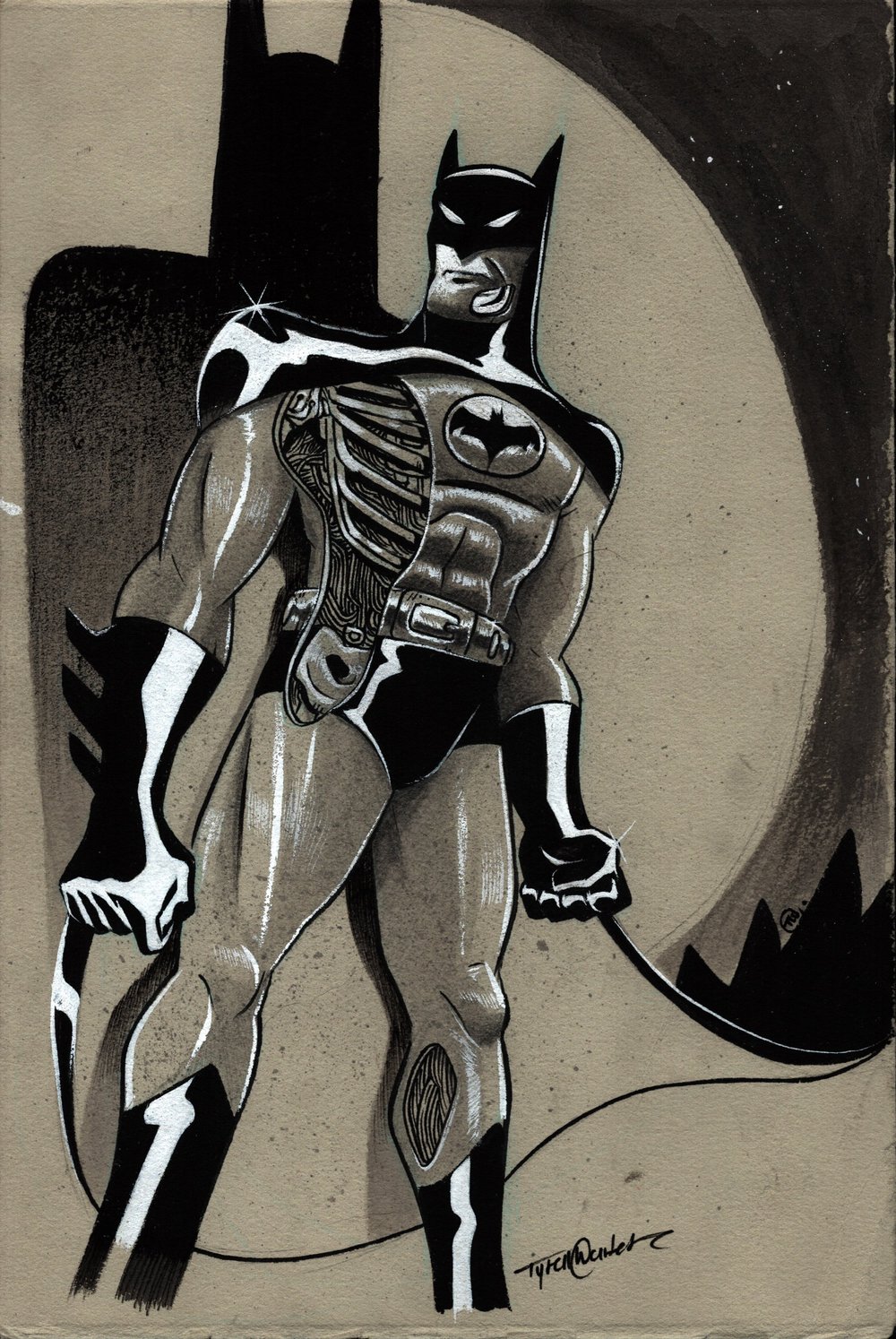 BISECTED BATMAN Comic Art