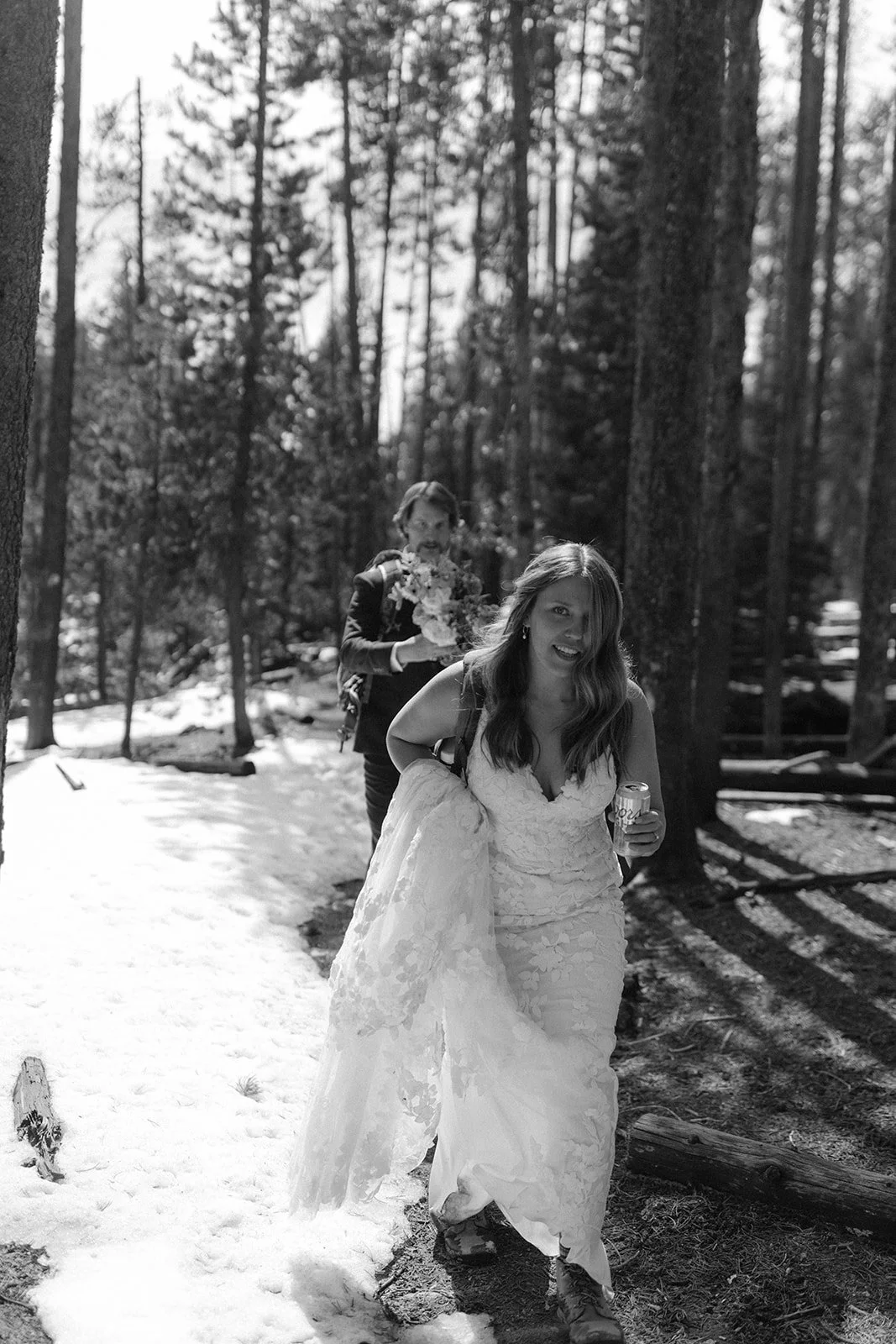 Bend Elopement Photographer | A Snowy Paulina Lake Elopement In Central Oregon