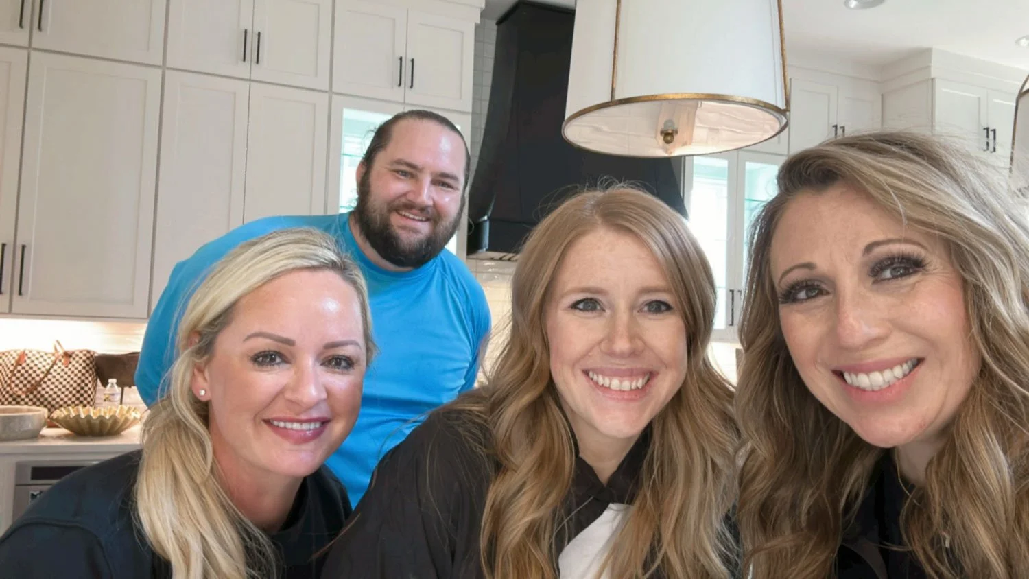 Interior designers with their clients.