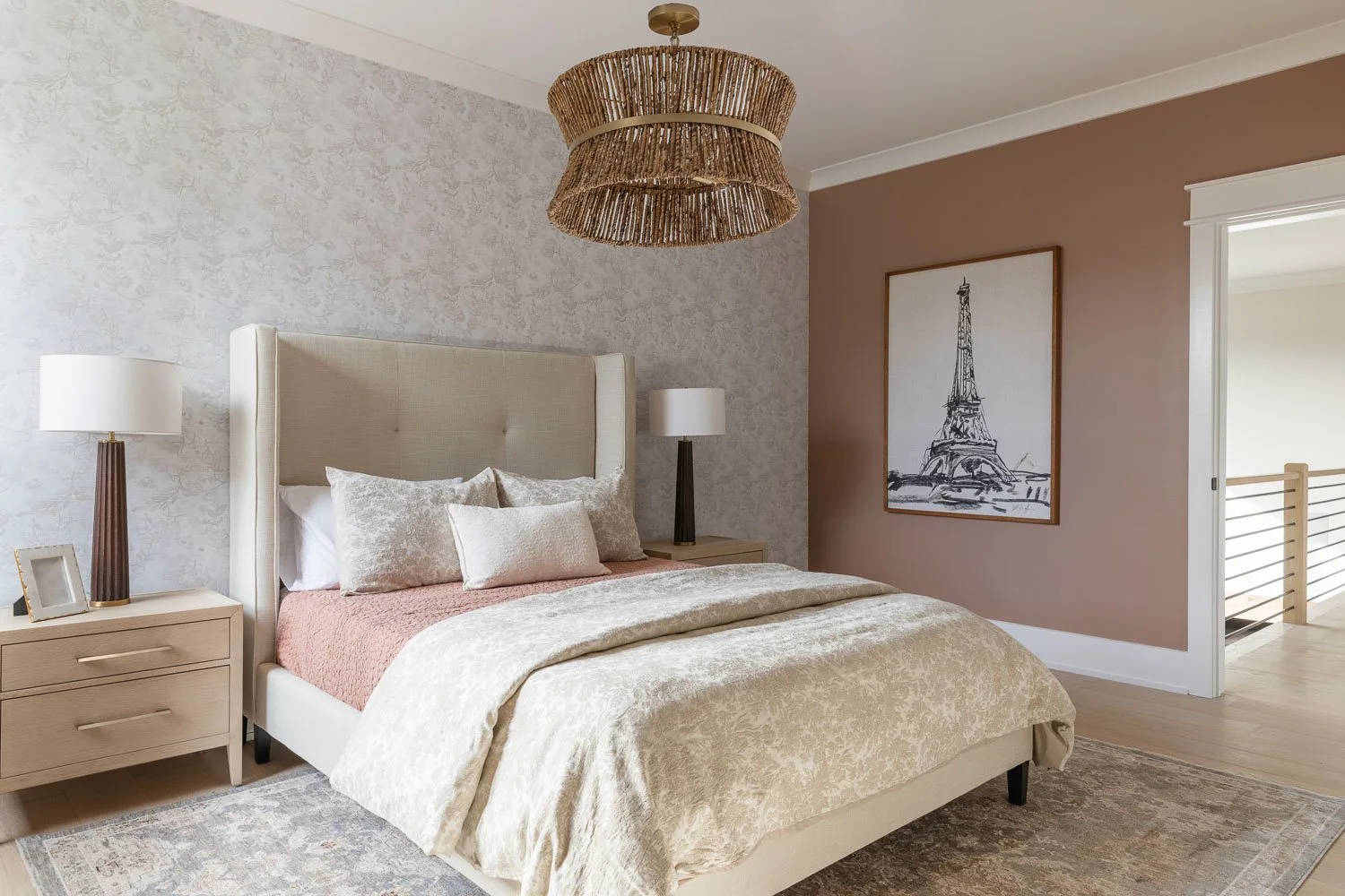 Interior design trends using wallpaper.