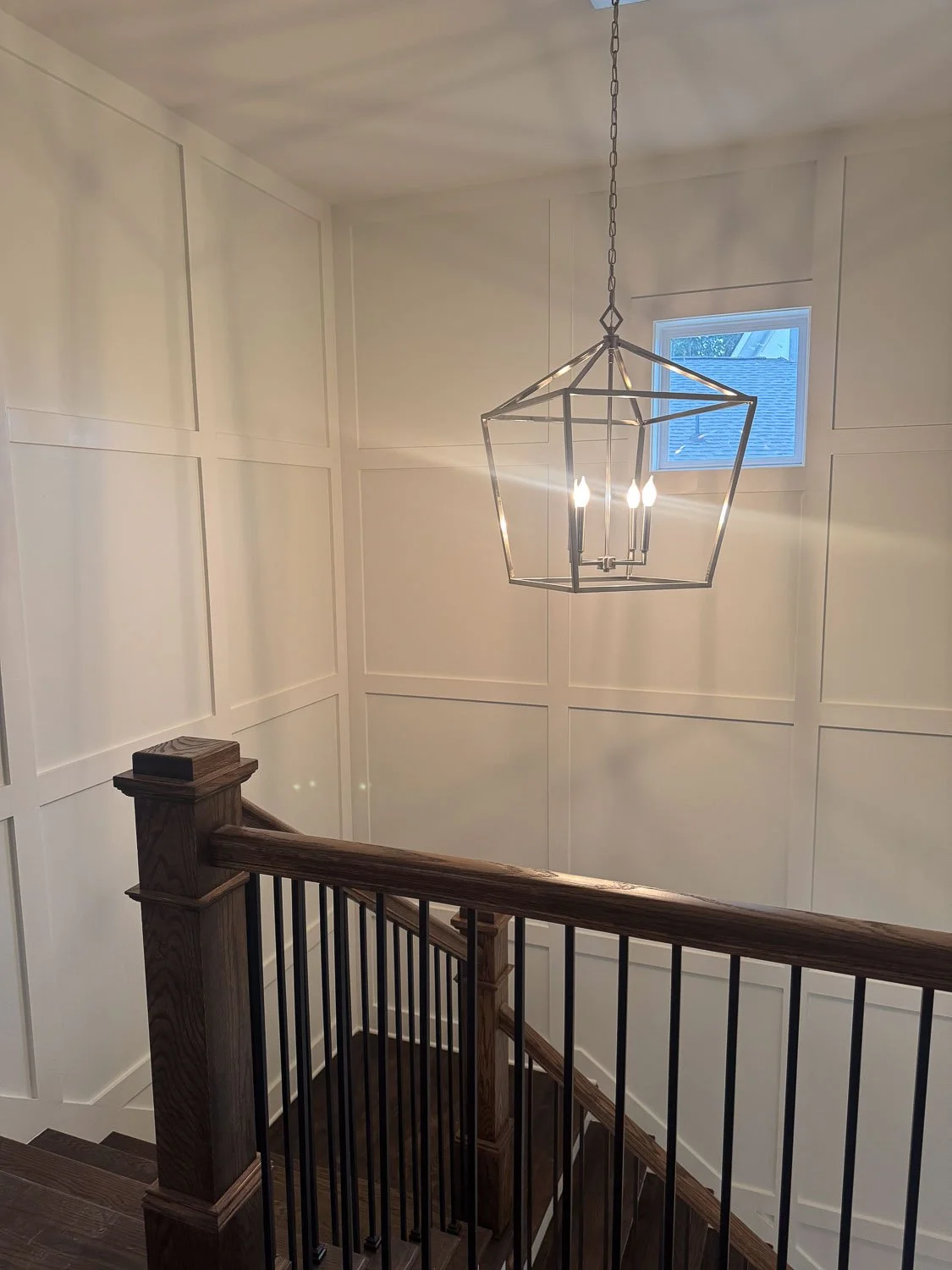 Hallway using pantone color wall.