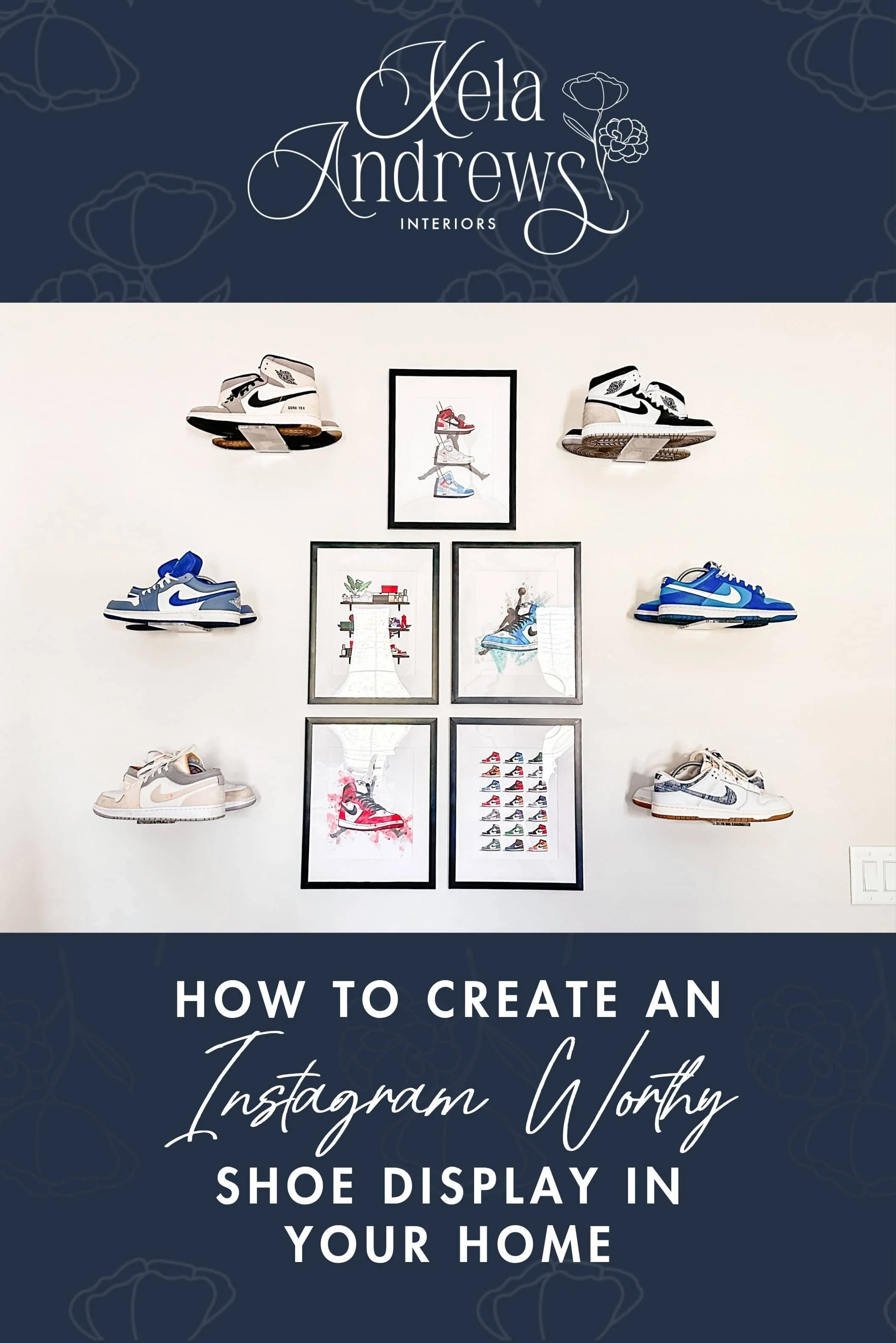How to create an aesthetic shoe display in your home.