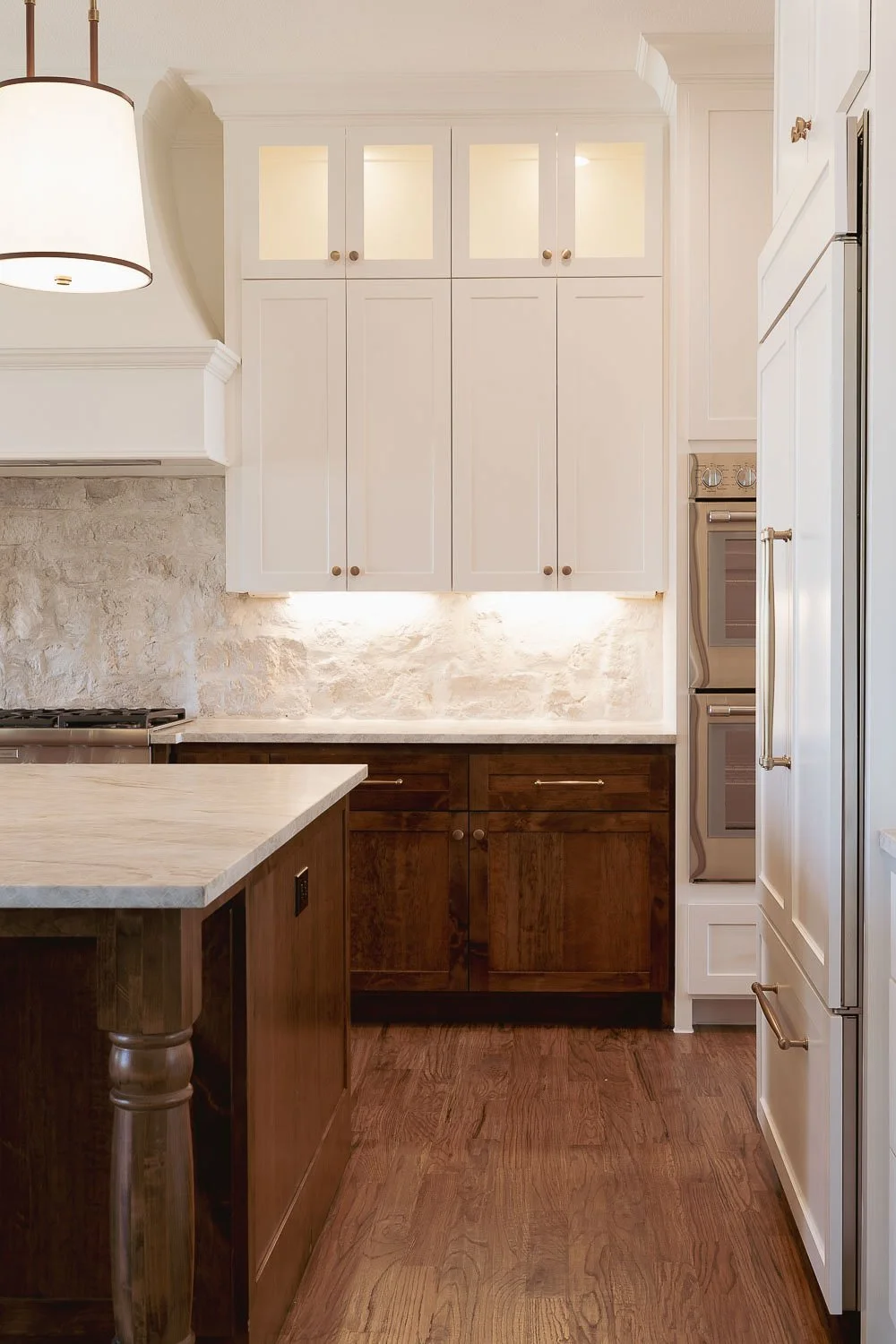 Kitchen using Pantone Color of the year in their kitchen.