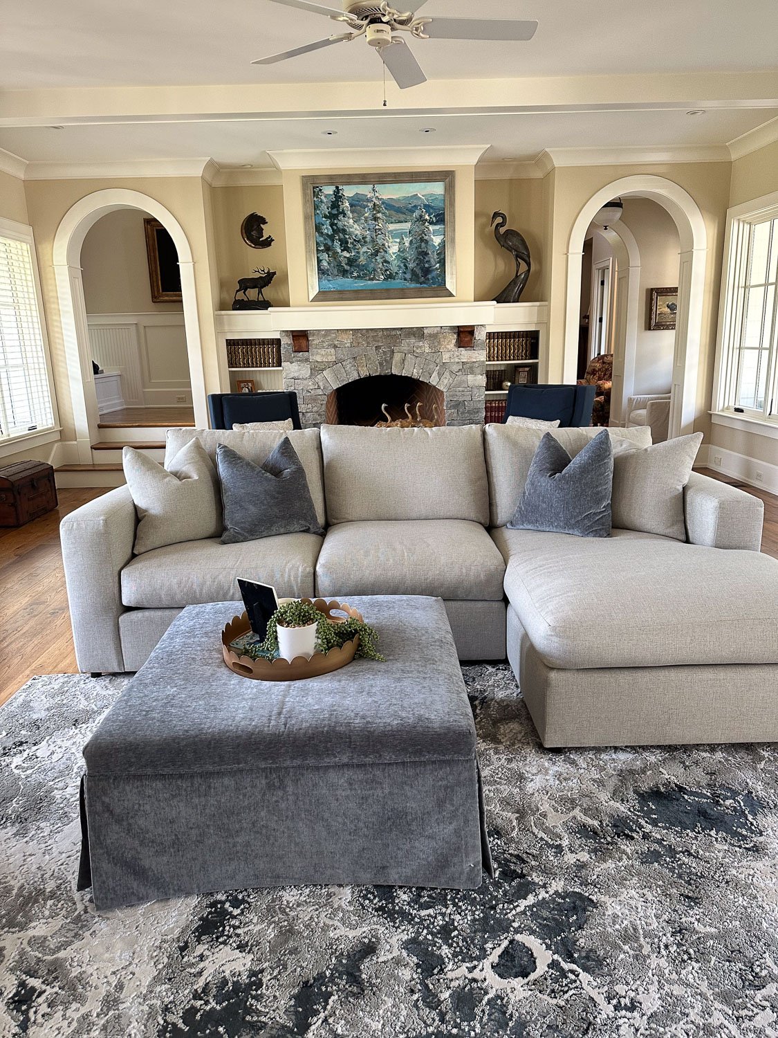 Complete room makeover reveal showcasing a stunning before-and-after interior transformation with intentional room design.