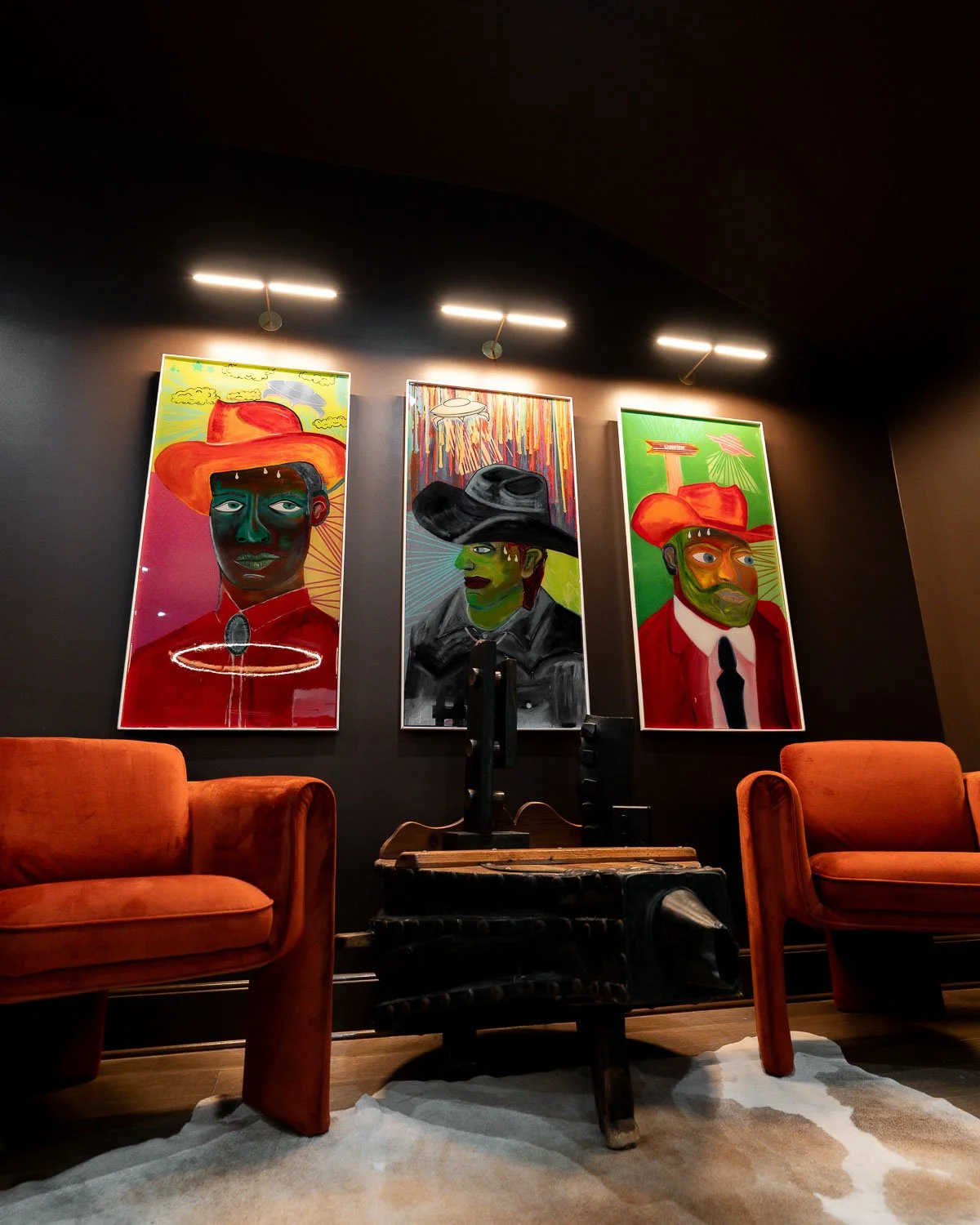 Interior design style on a mid-century house.