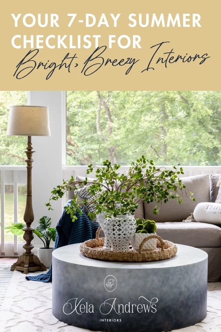 Your 7 day summer checklist for bright, breezy interiors.
