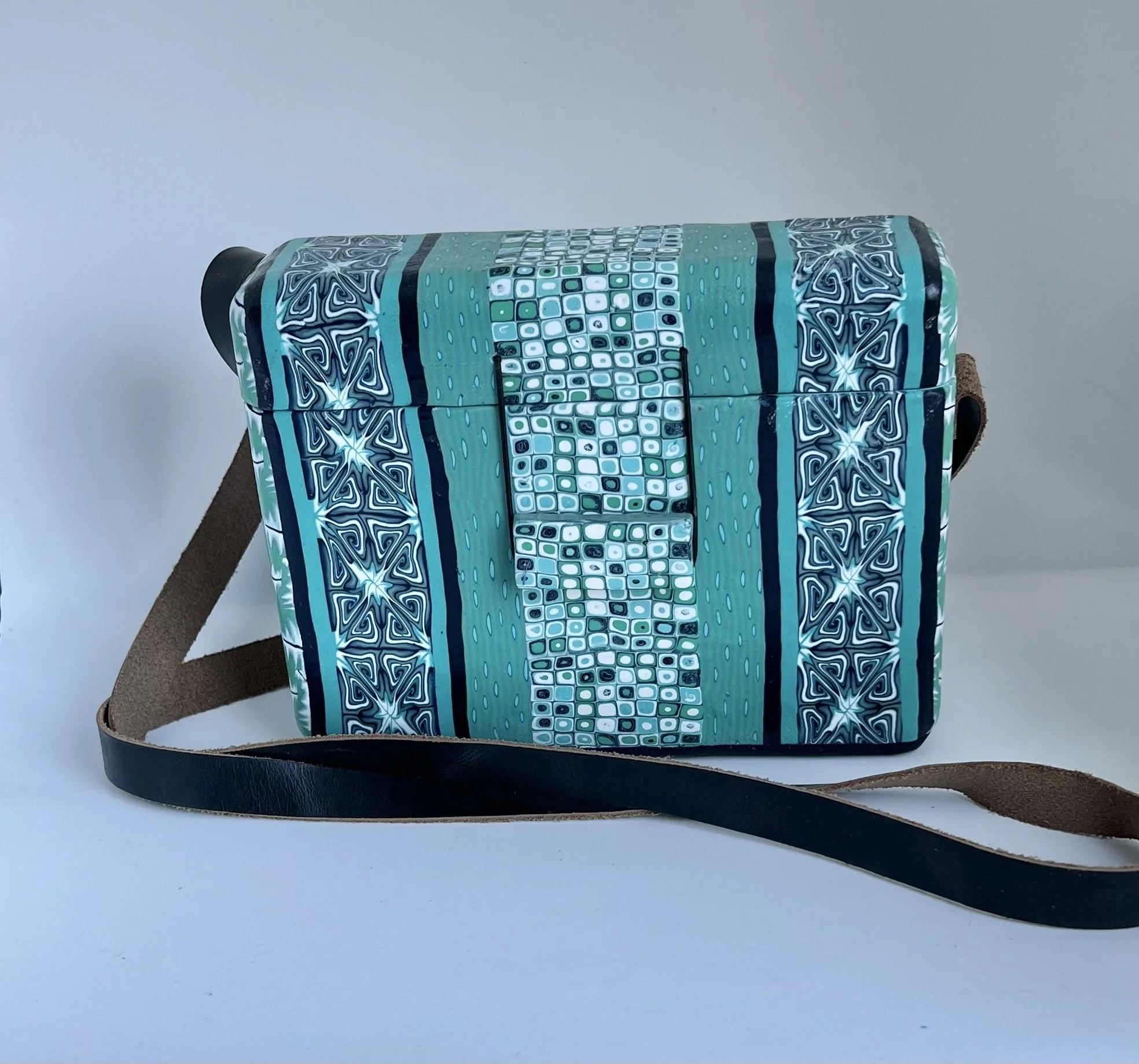 Teal Polymer Clay Purse