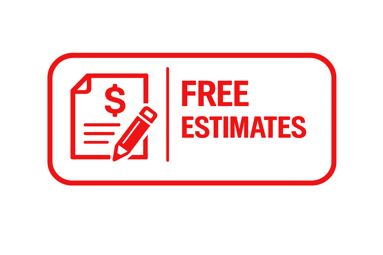 Red estimate icon showing that free painting and flooring estimates are available.