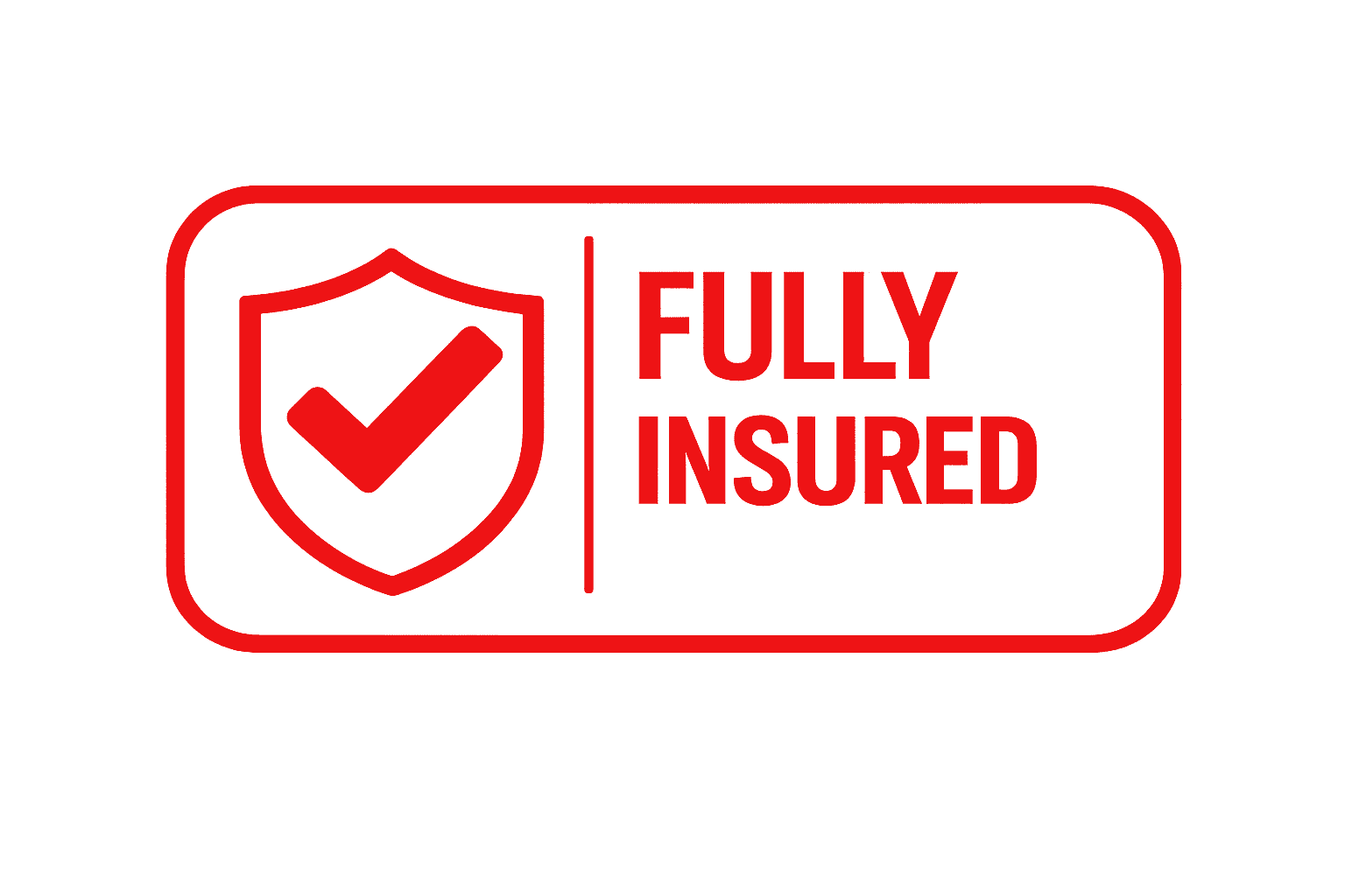 Red shield trust badge confirming EagleCrest Painting is fully insured.