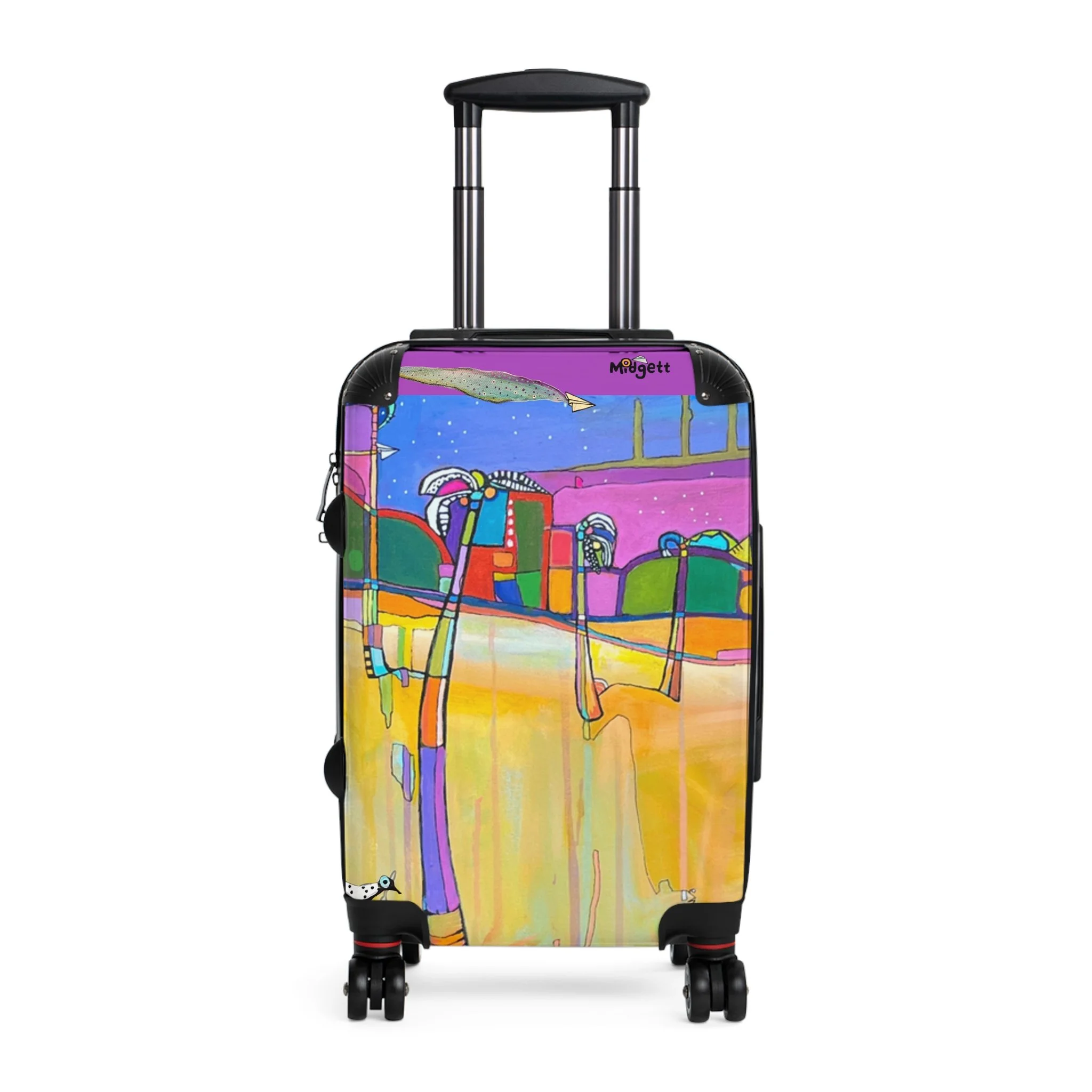 I’m just following the paper airplane | Colorful Travel Art