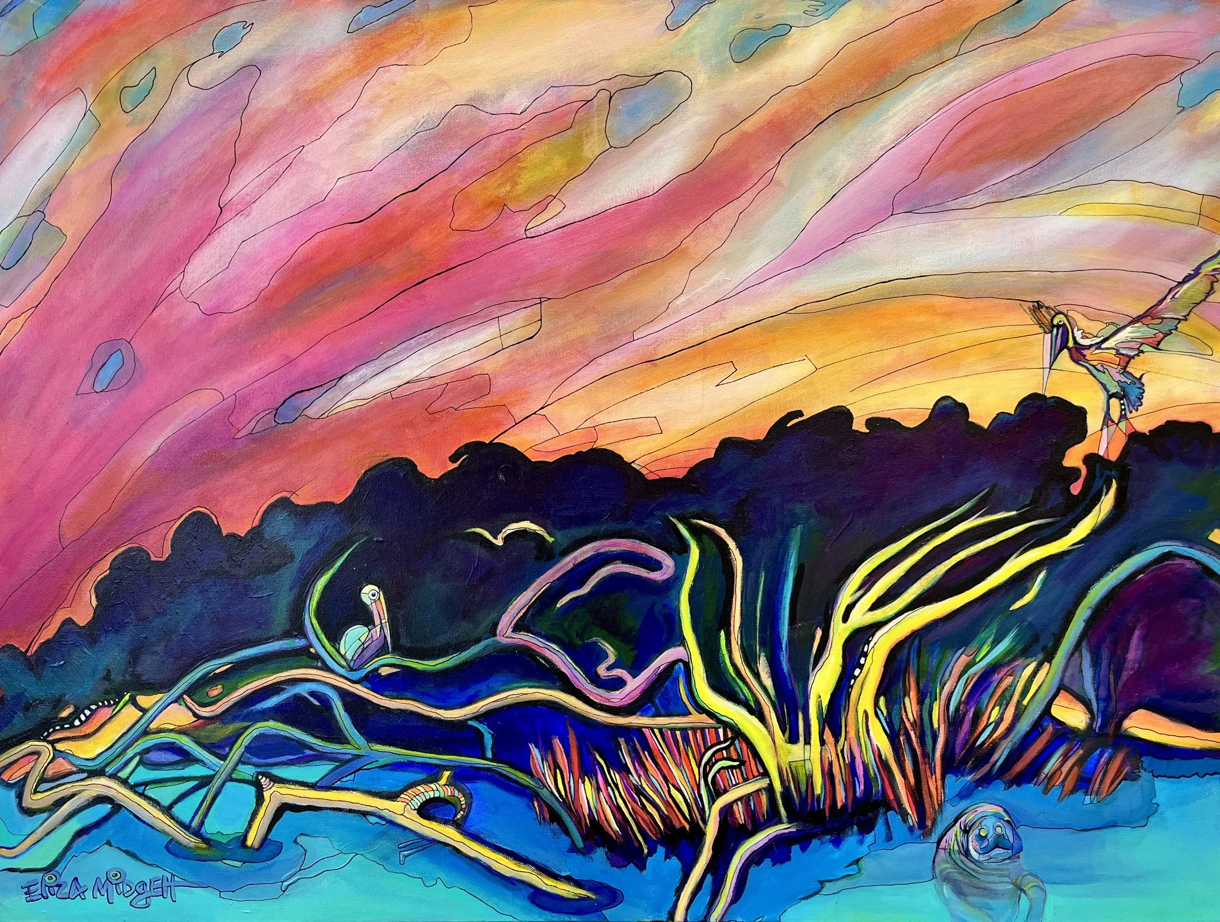 *The Magical Mangrove
Acrylic on Canvas 30 x 40 
*available