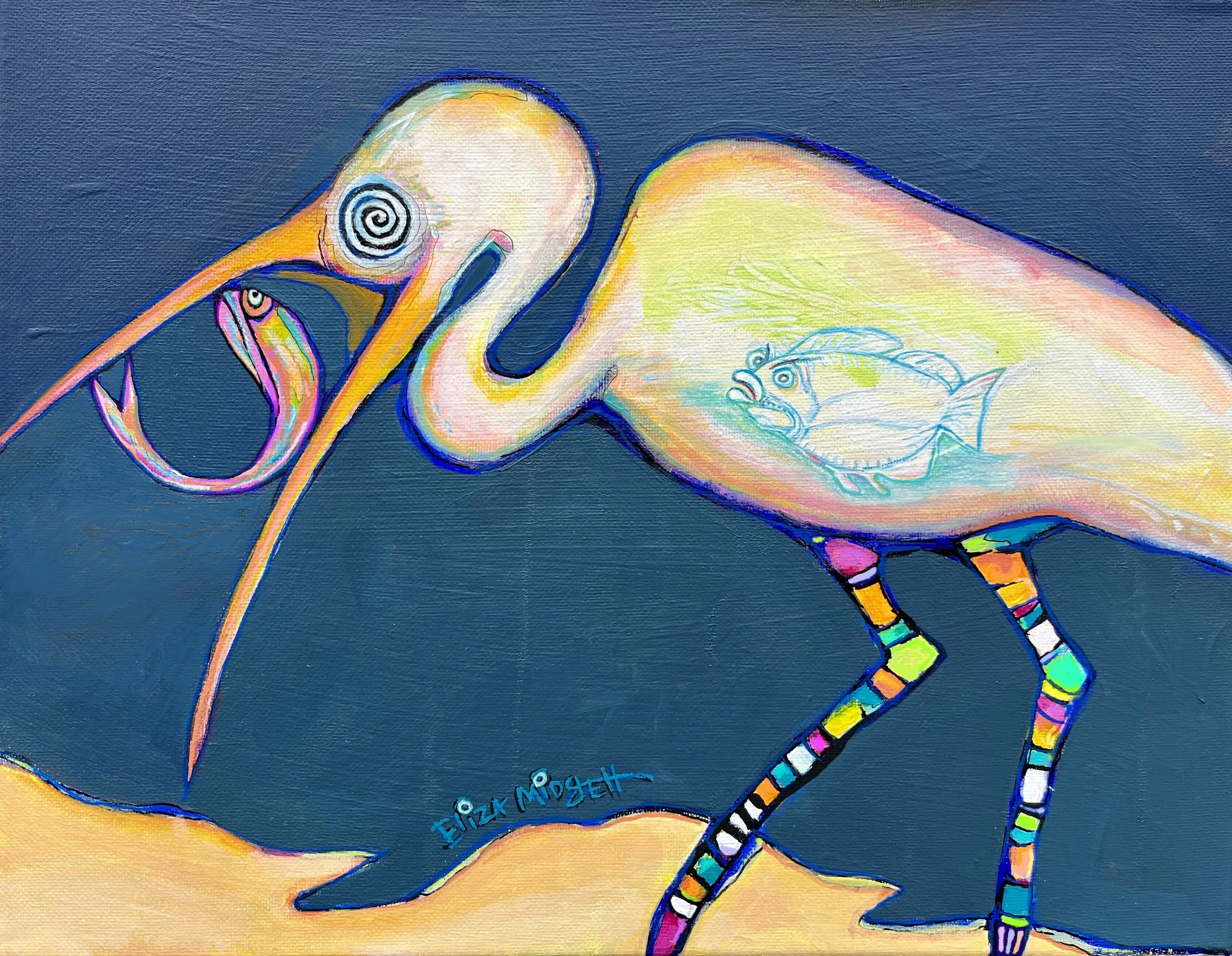 My eyes are bigger than my stomach
16 x 20 acrylic on canvas SOLD
Original Sold, giclee's available.