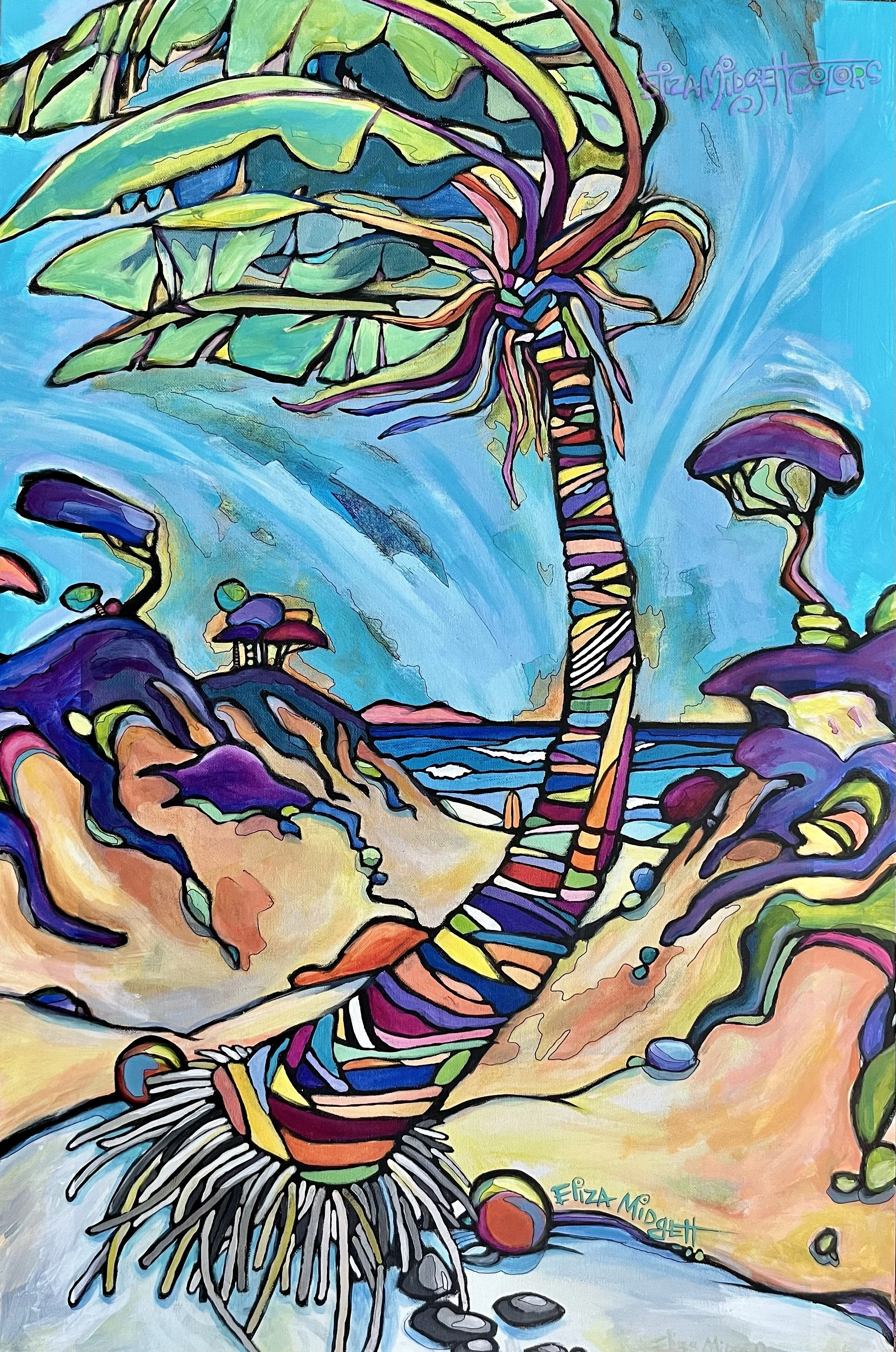 Wild Blue Wind SOLD
Every color has a mood. Today it feels blue, but a little wild.
Original Sold, giclee's available.