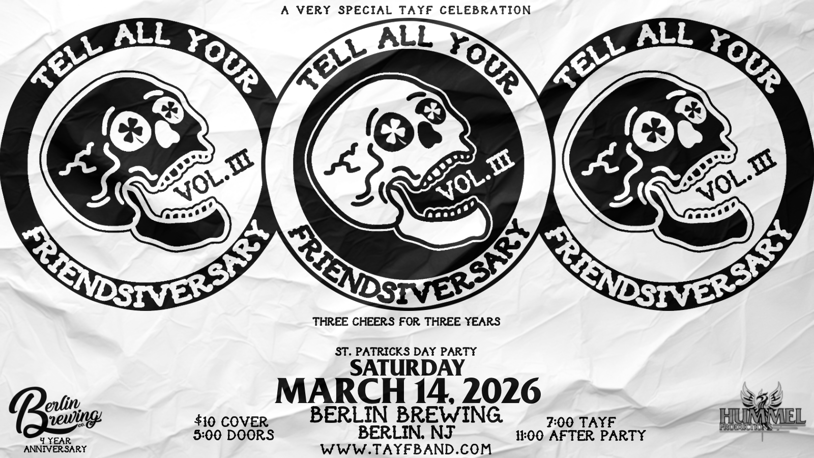 BERLIN, NJ // BERLIN BREWING (FRIENDSIVERSARY VOL. III + ST. PADDY’S)