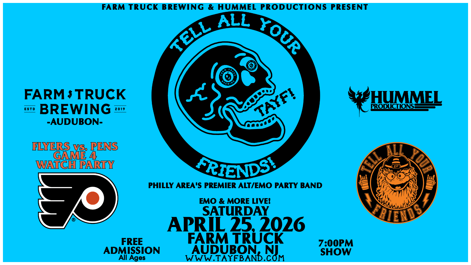 AUDUBON, NJ // FARM TRUCK [NEW VENUE]